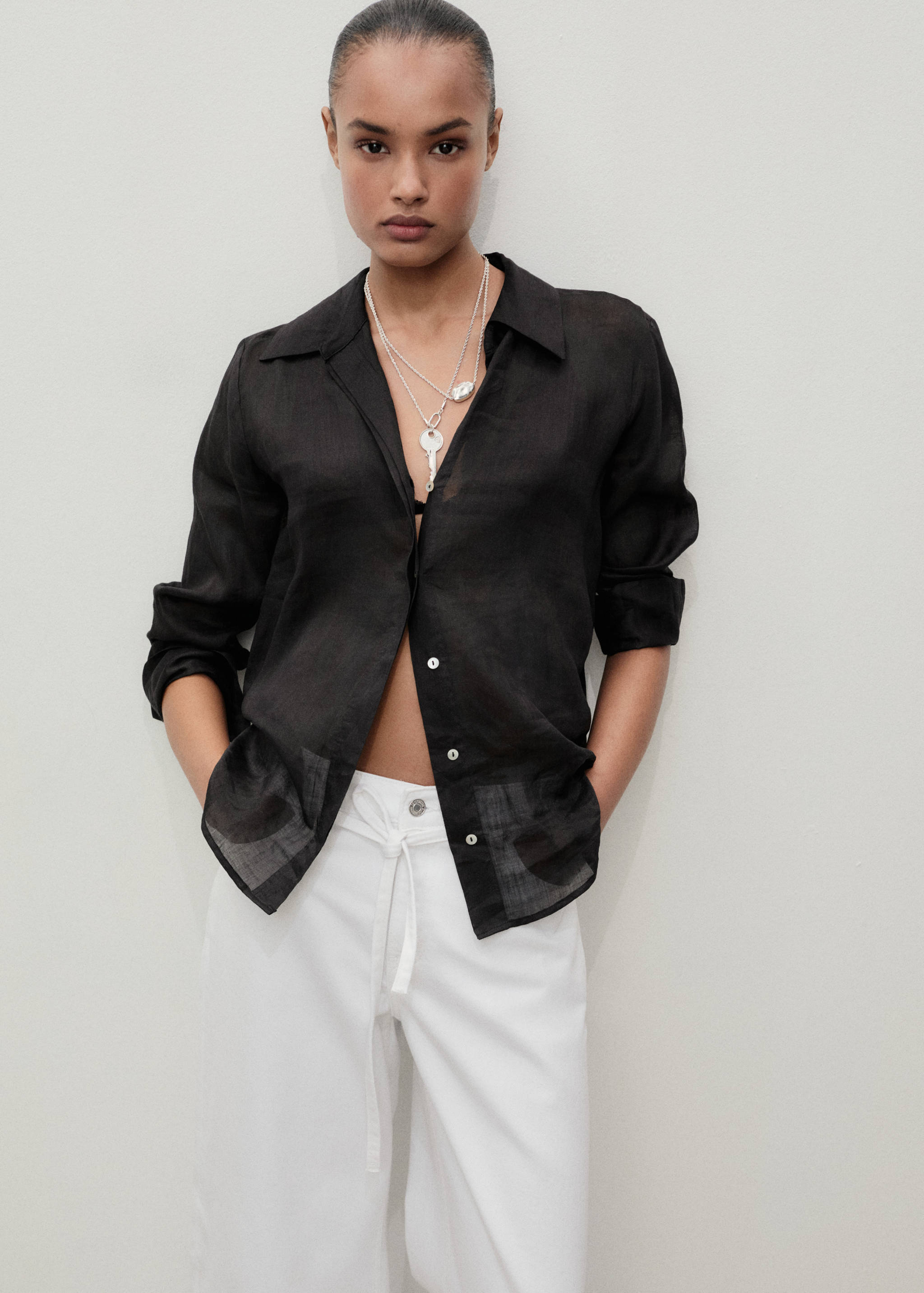 Balloon jeans with belt - Details of the article 1