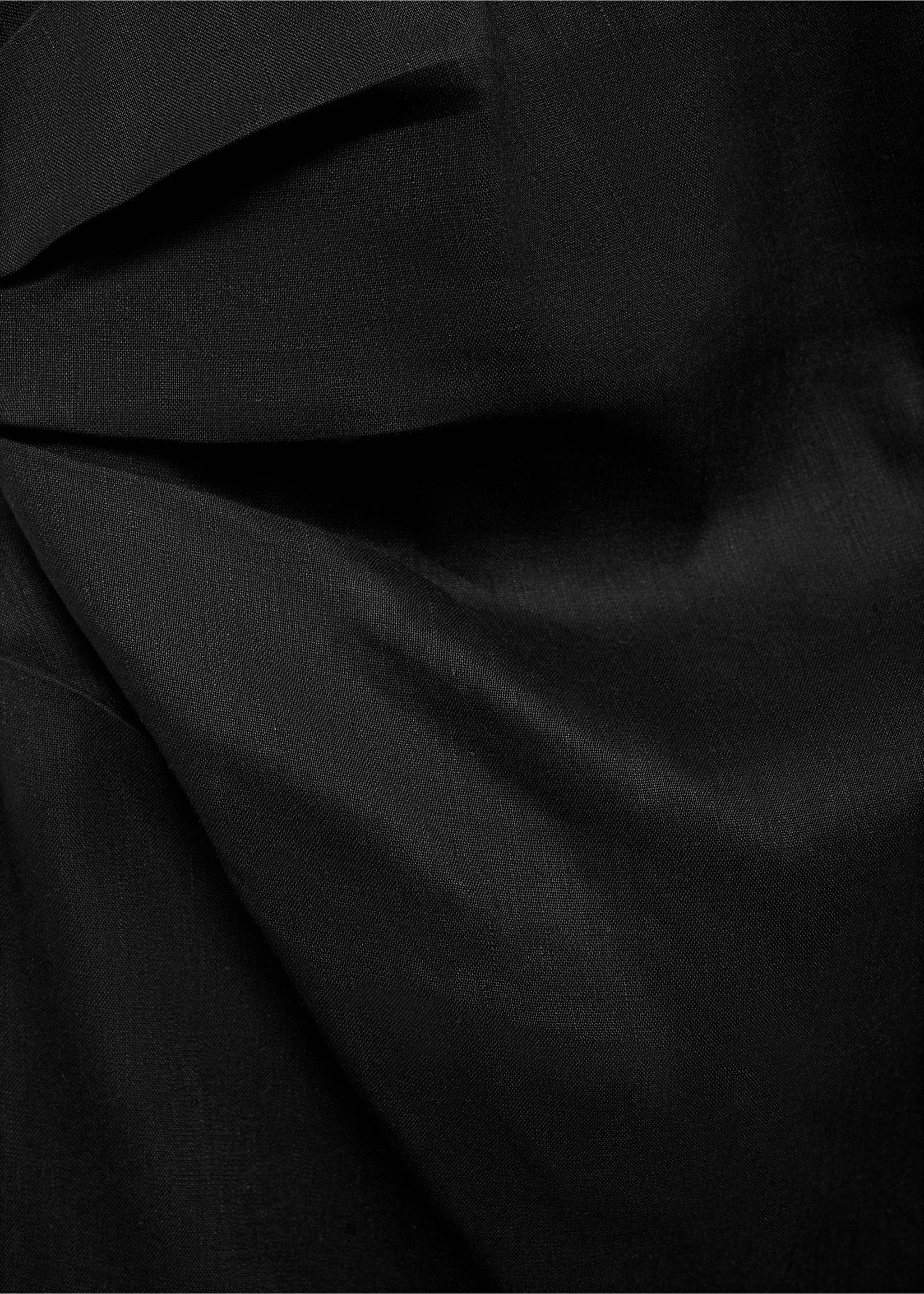 Robe lin asymétrique - Détail de l'article 8, Noir. Ref: 87037175-00.