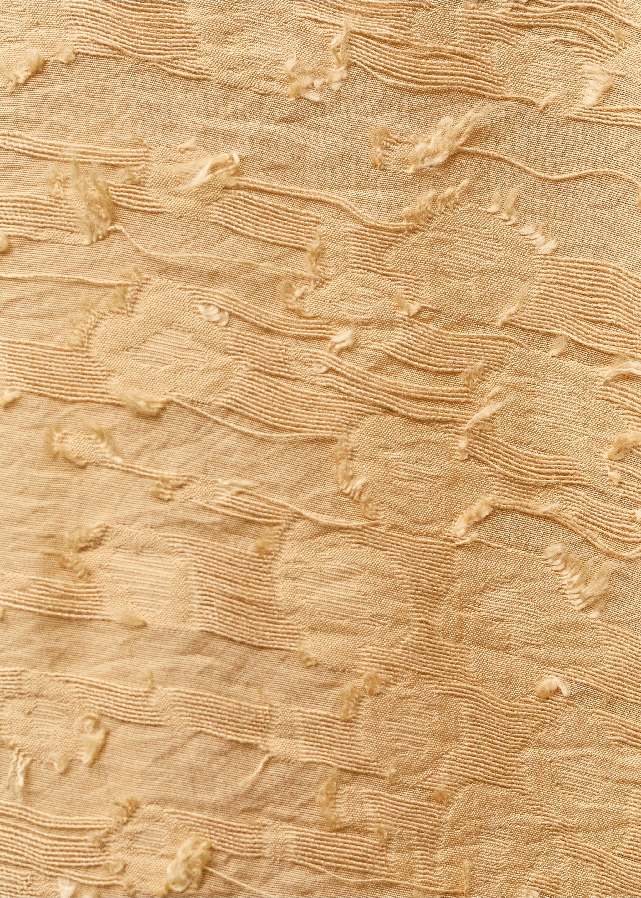 Textured oversize shirt - Details of the article 0, Ochre. Ref: 87037178-00.