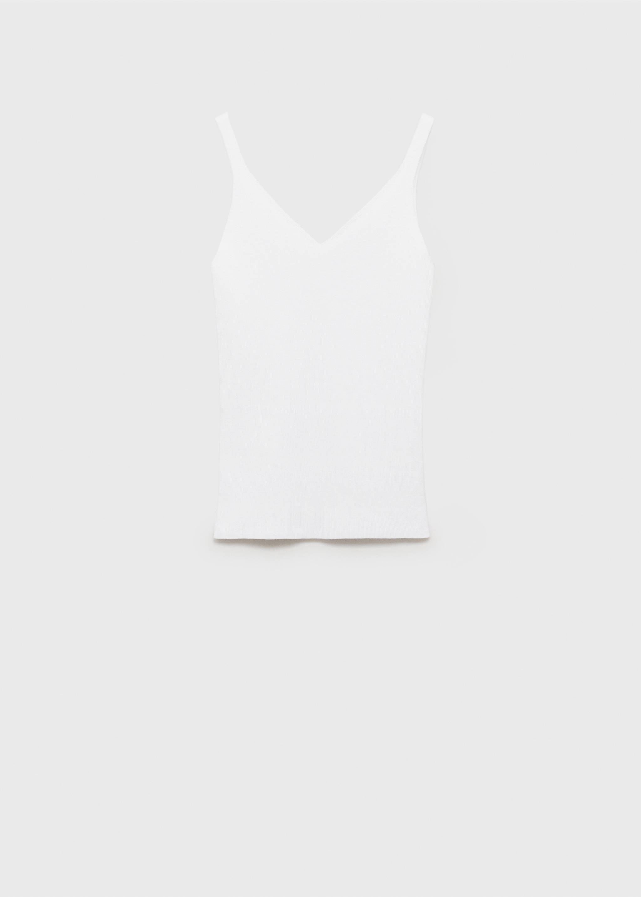 Top maglia collo a V - Articolo senza modello, Grezzo. Ref: 87037184-00.