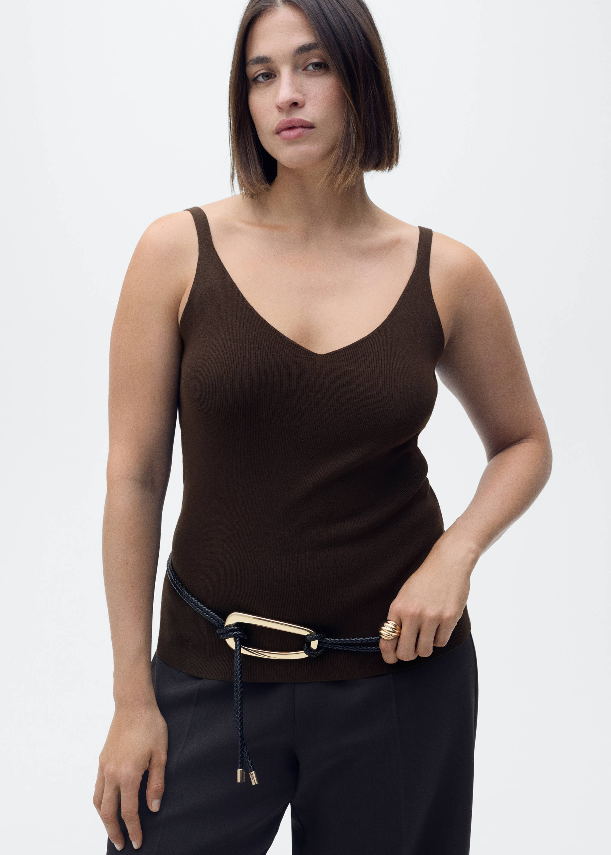 V-neck knit top - Details of the article 5