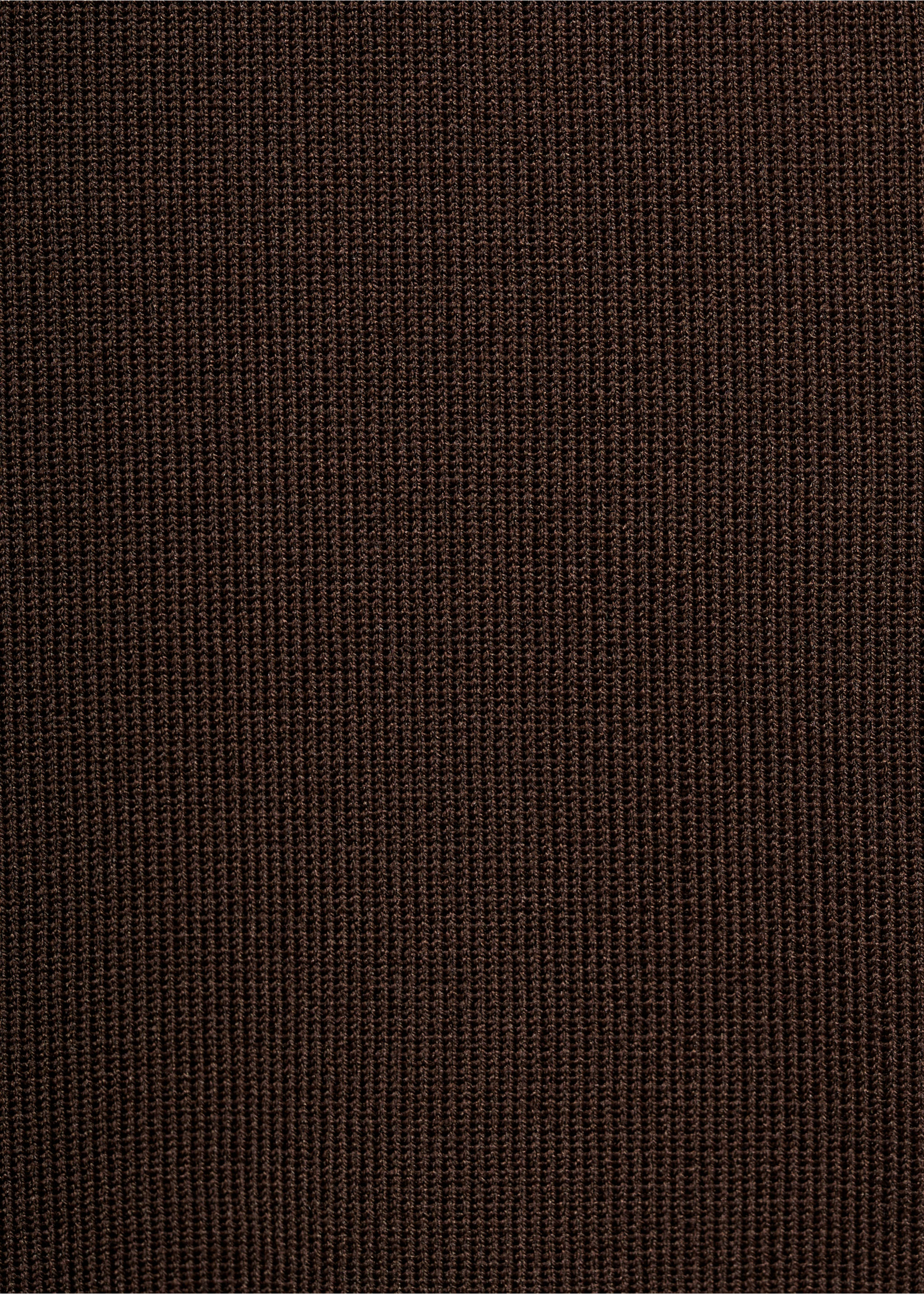 Off-the-shoulder knitted top - Details of the article 8, Chocolate. Ref: 87037185-00.