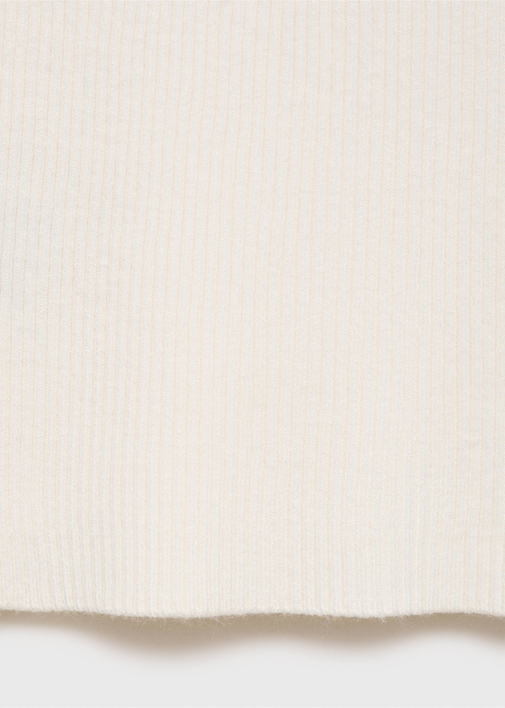 Geribde gebreide top - Detail van het artikel 0, Ecru. Ref: 87037186-00.