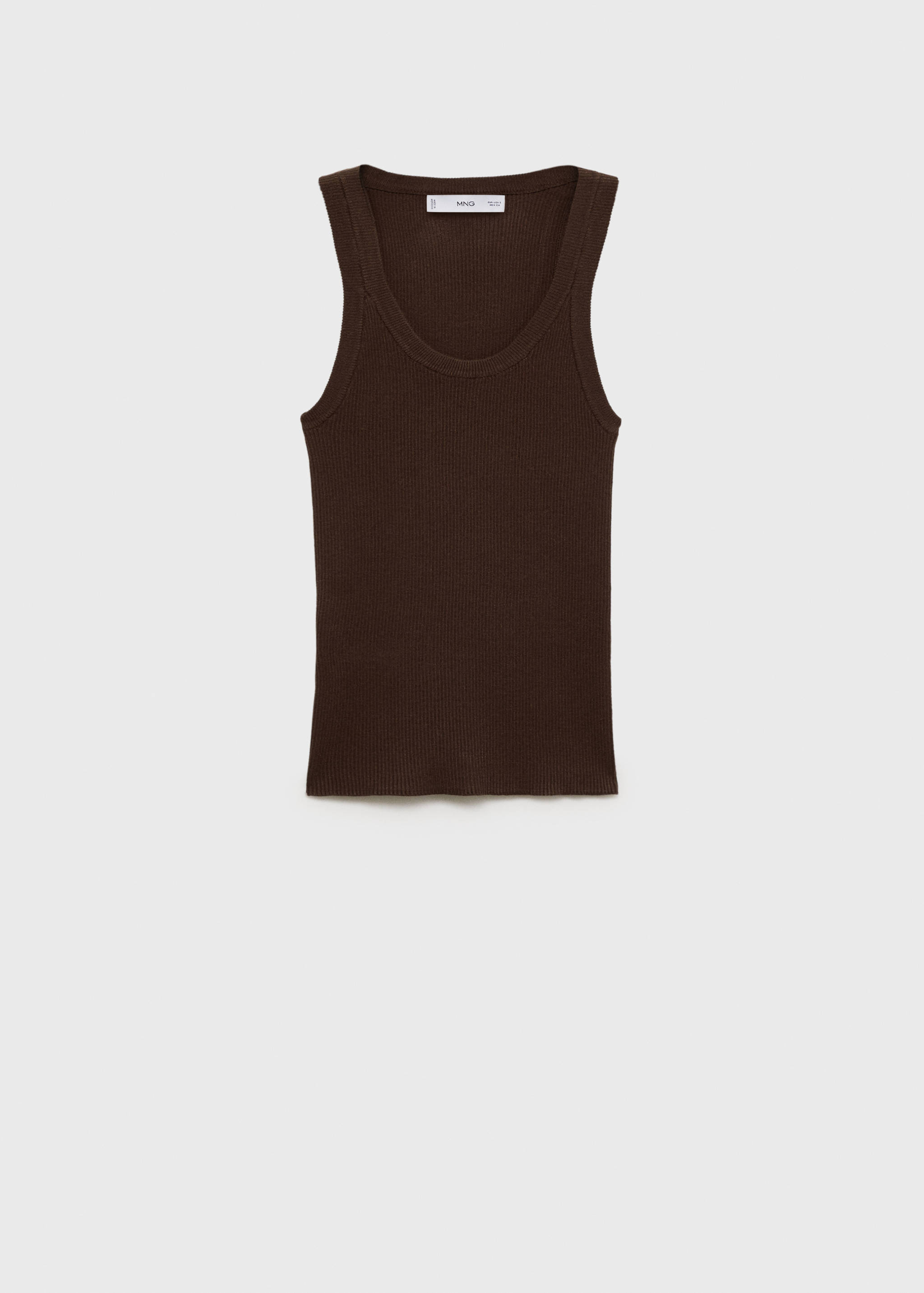 Geribde gebreide top - Artikel zonder model