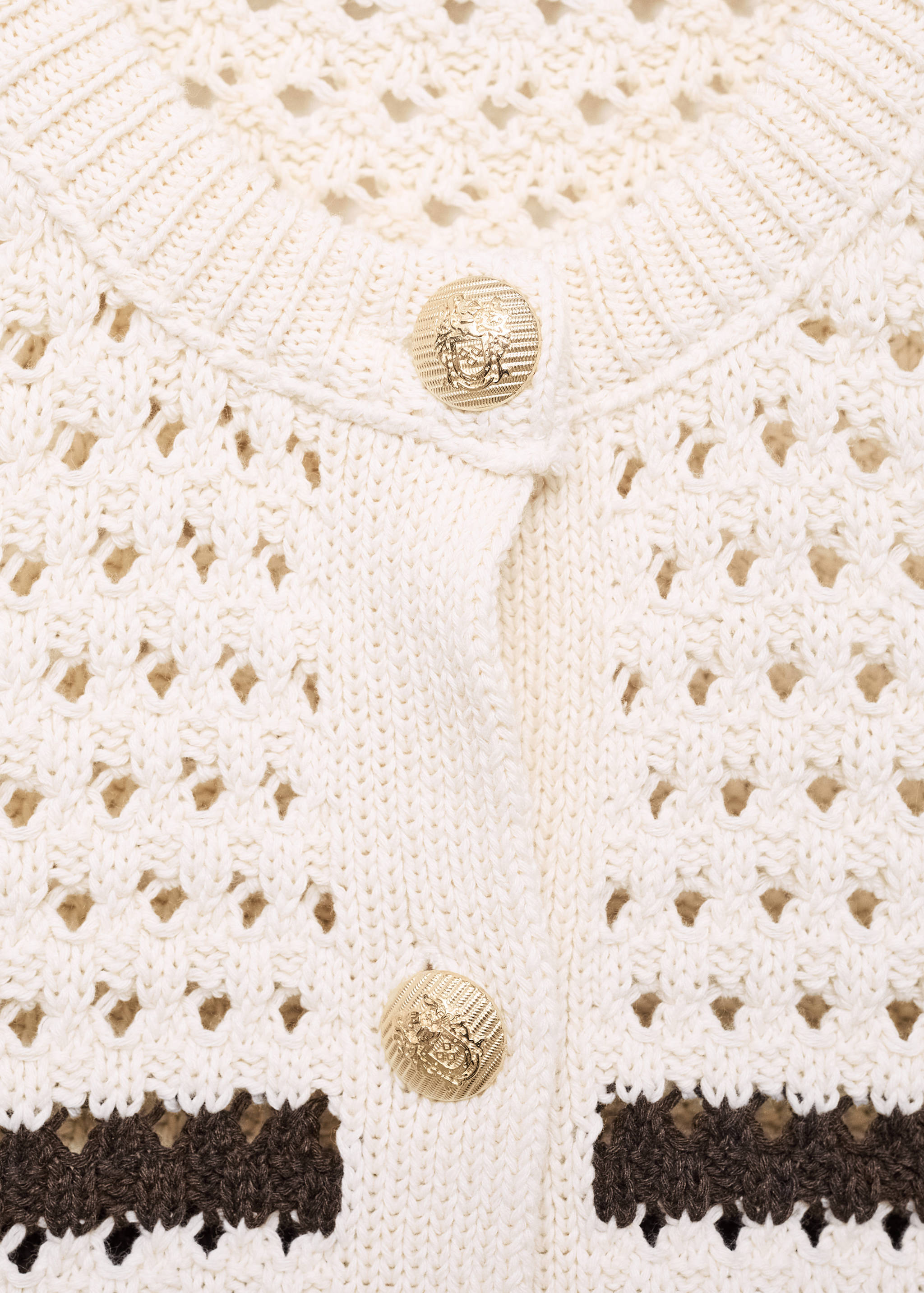 Striped openwork knitted cardigan - Details of the article 8