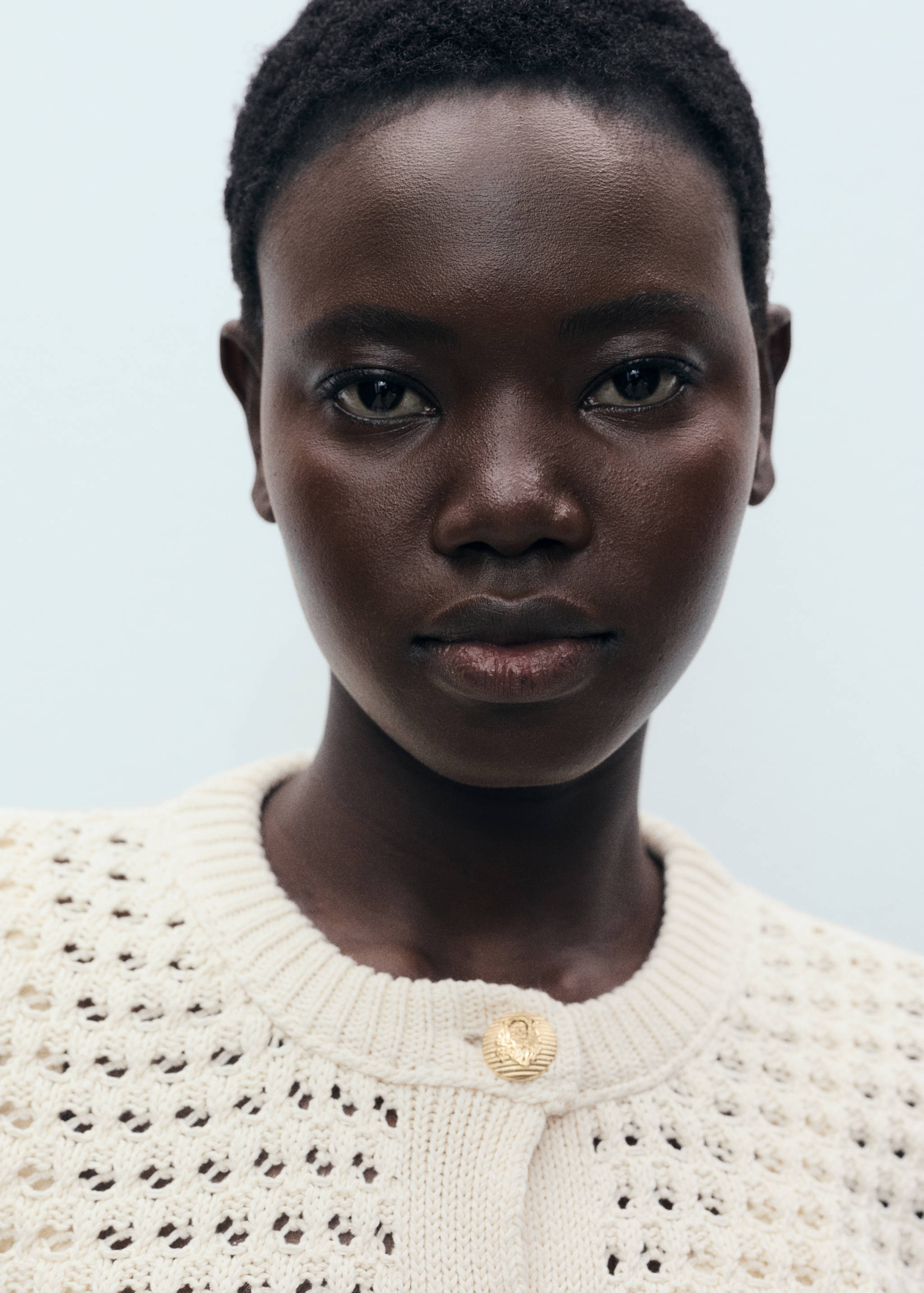 Cardigan maille ajourée rayures - Détail de l'article 1