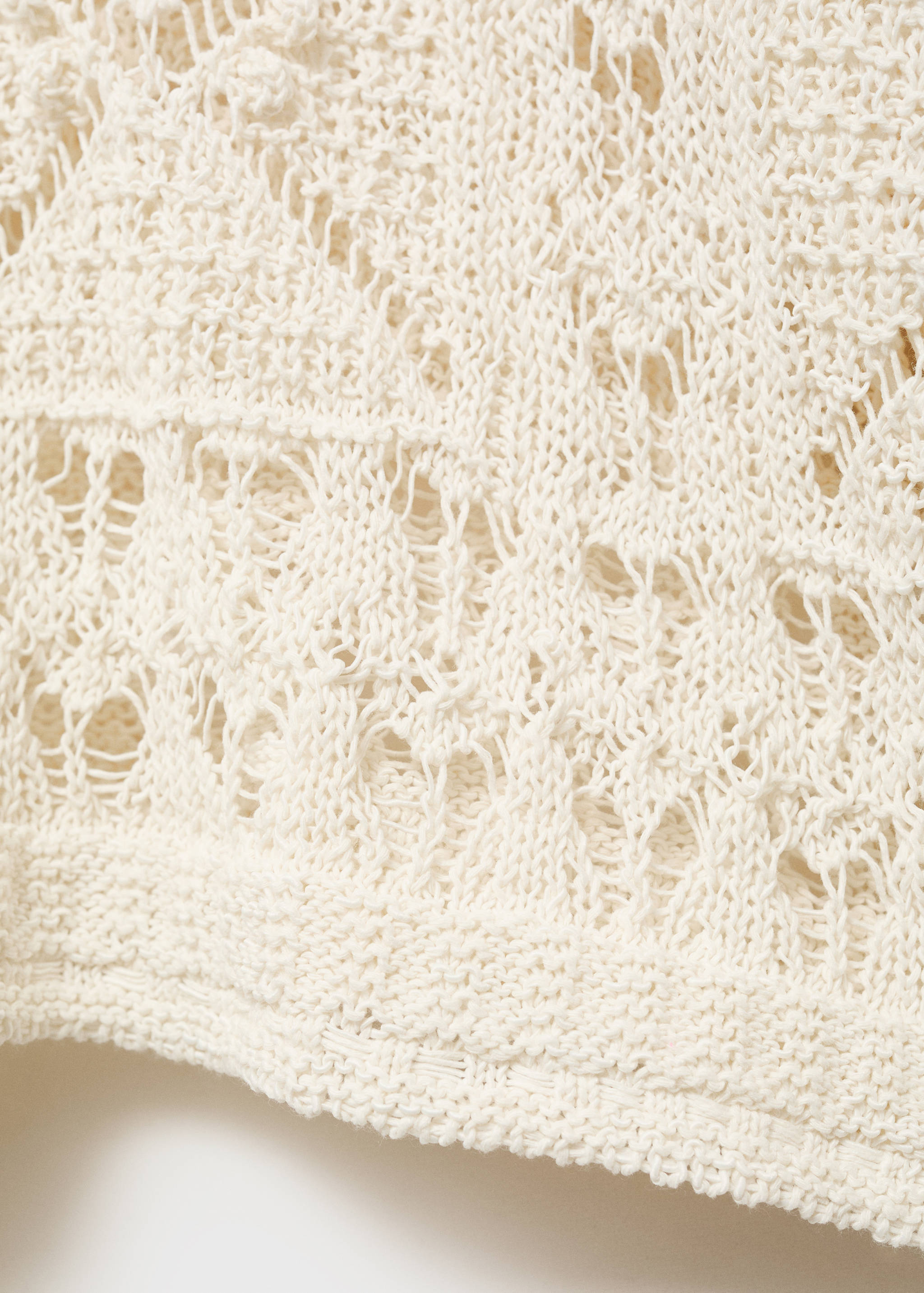 Oversized knitted sweater with lace accents - Details of the article 0