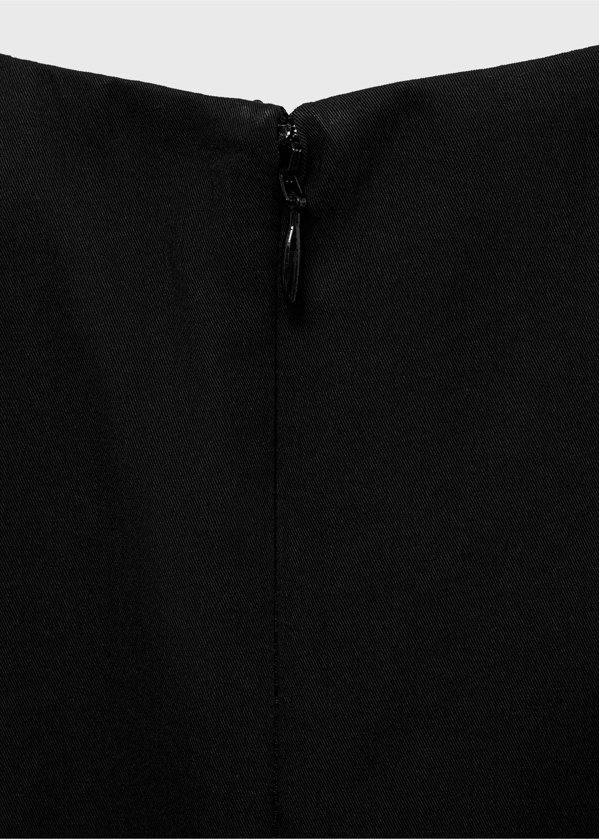 Mono largo culotte cuello drapeado - Detalle del artículo 0, Negro. Ref: 87037195-00.