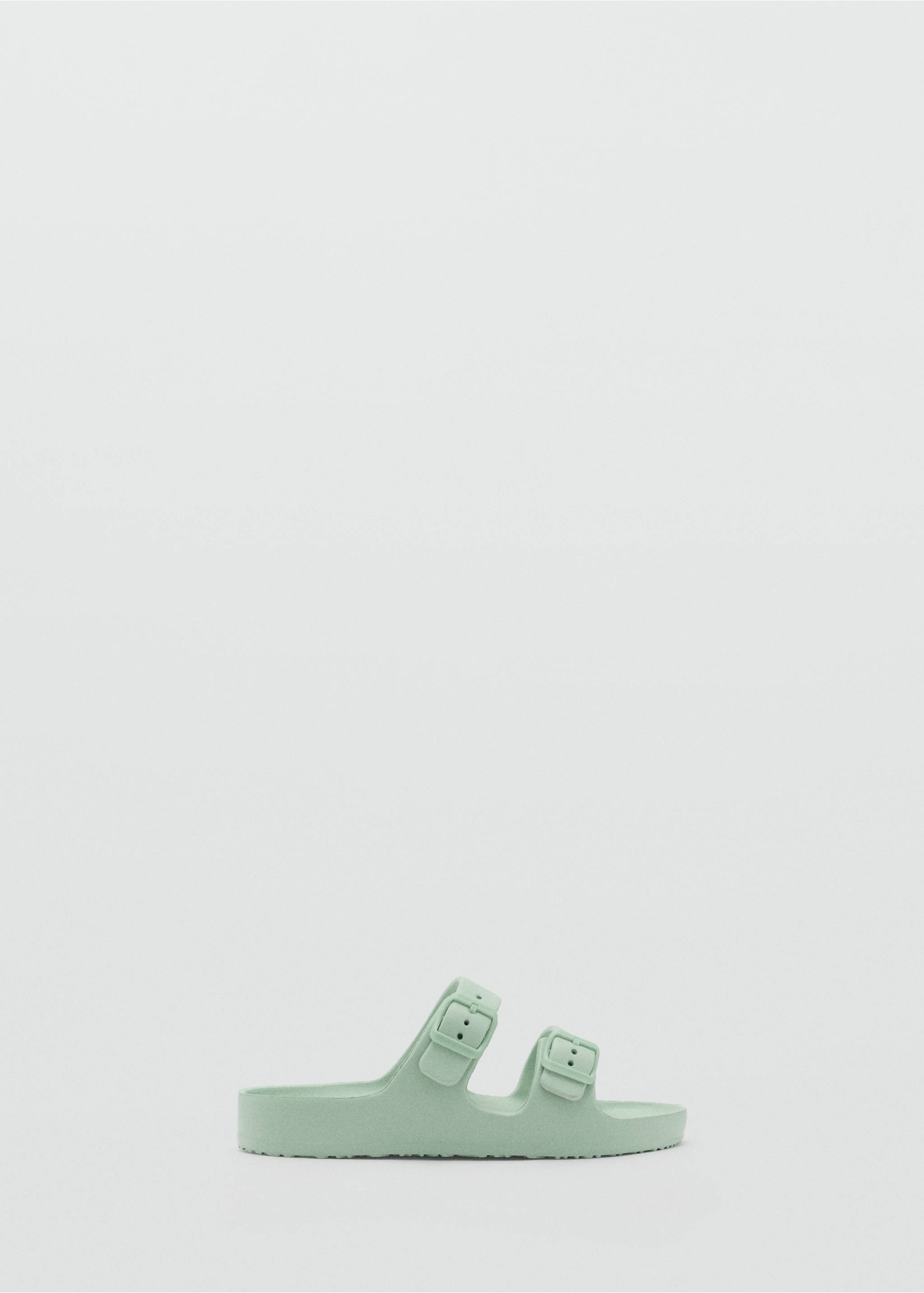 Flip-Flops mit Riemen und Schnalle - Artikel ohne Model, Pastellgrün. Ref: 87037678-00.