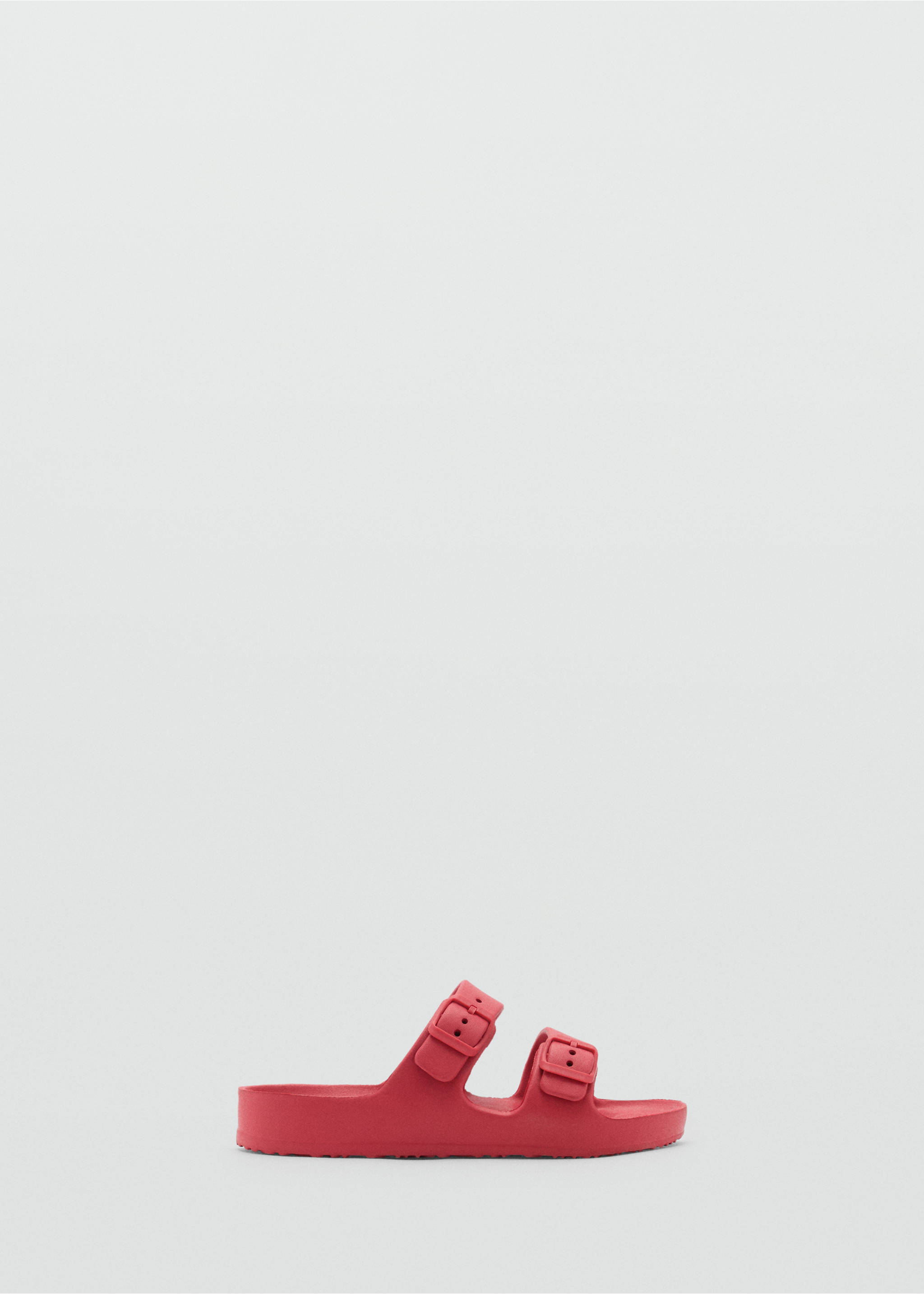 Flip-Flops mit Riemen und Schnalle - Artikel ohne Model, Erdbeerrot. Ref: 87037679-00.