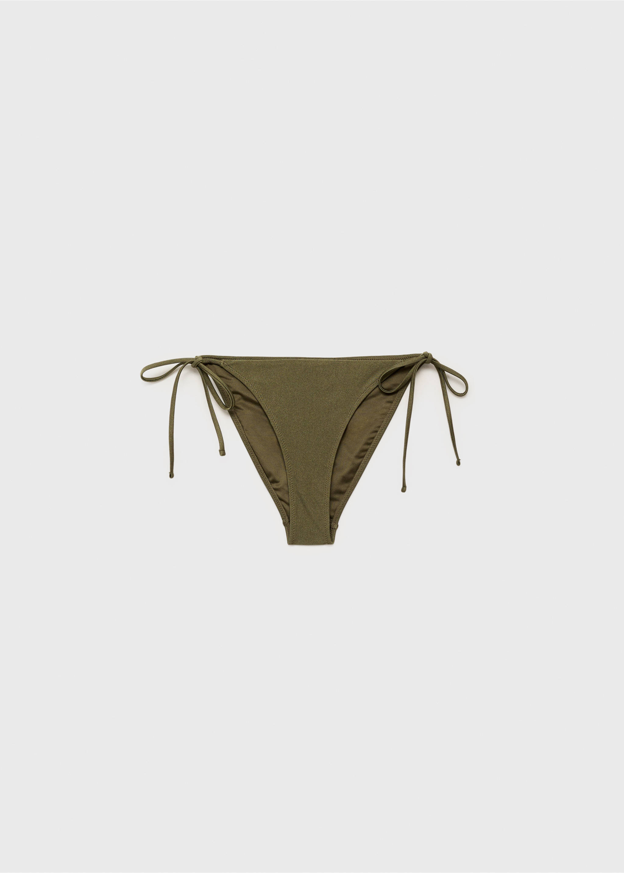 Satin-finish bikini bottoms - Article without model, Khaki. Ref: 87037685-00.