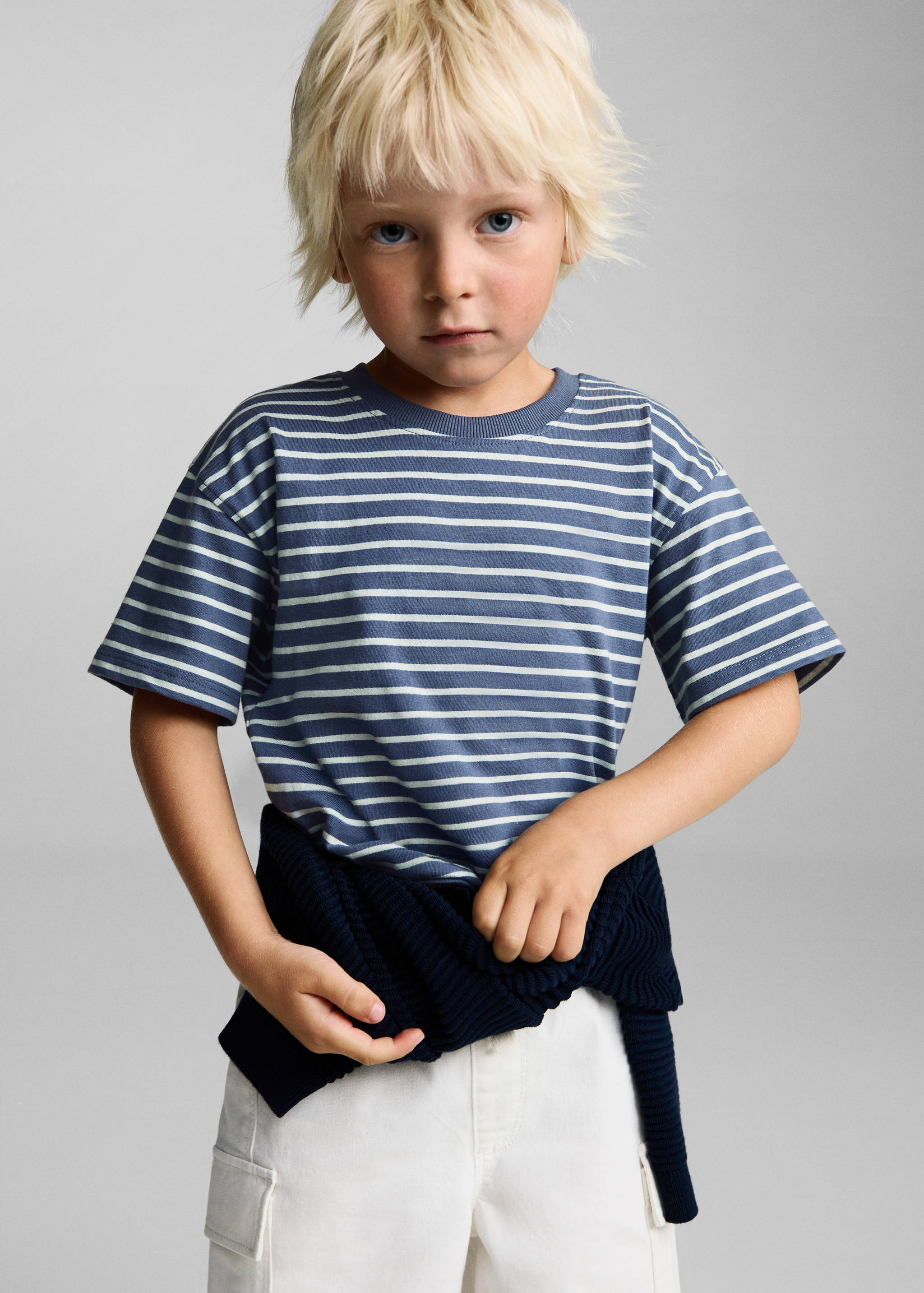 Striped cotton T-shirt - Details of the article 1
