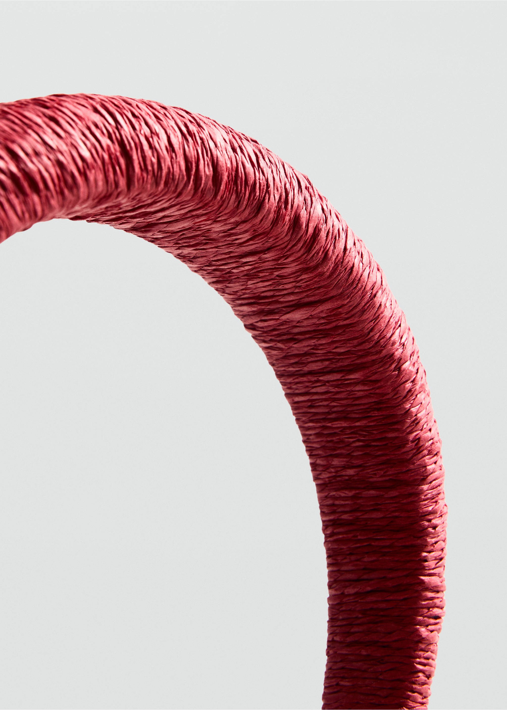 Haarreif aus Naturfaser - Mittlere Ansicht, Rot. Ref: 87037691-00.