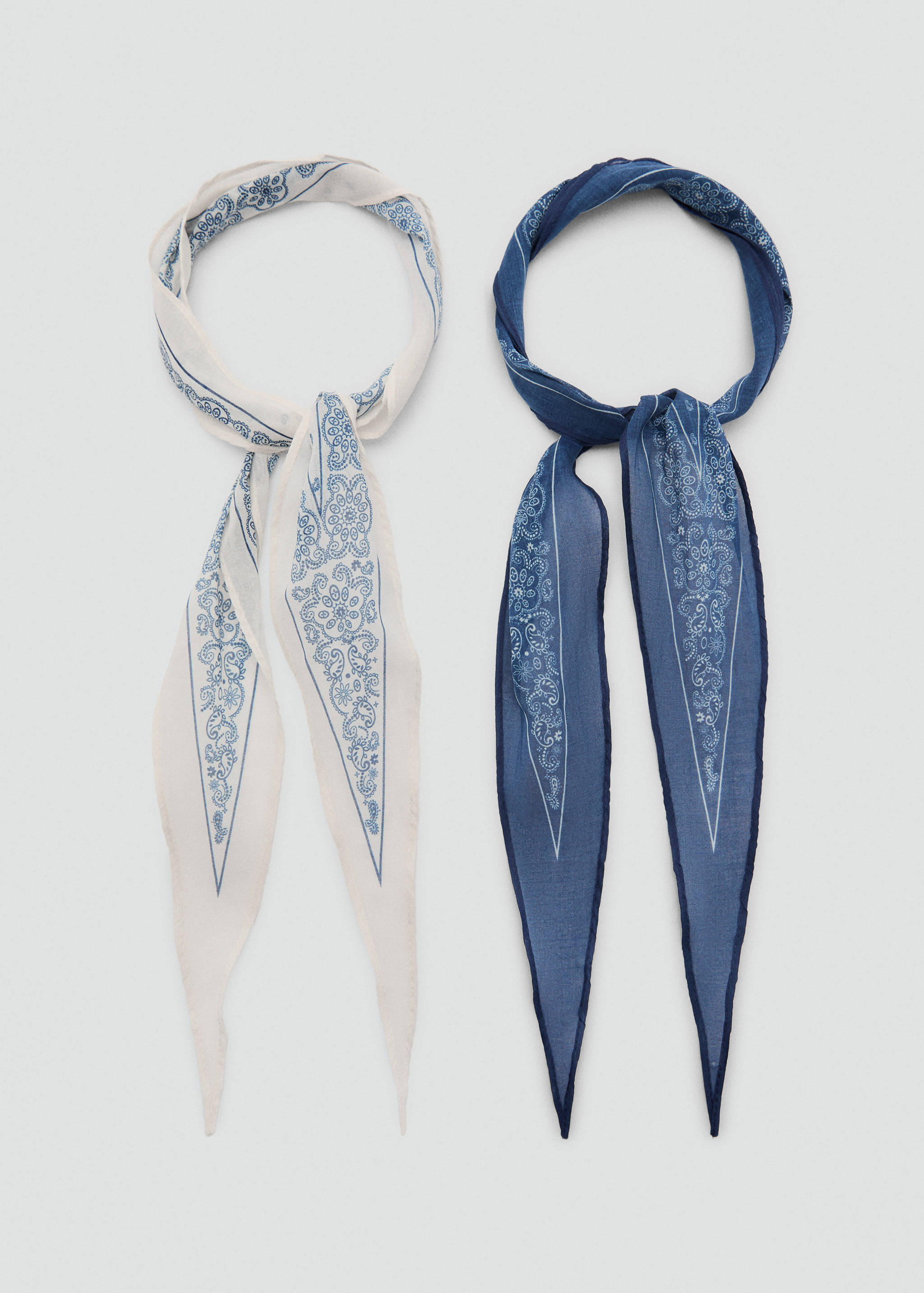 Set mit 2 kombinierten Taschentüchern - Detail des Artikels 1