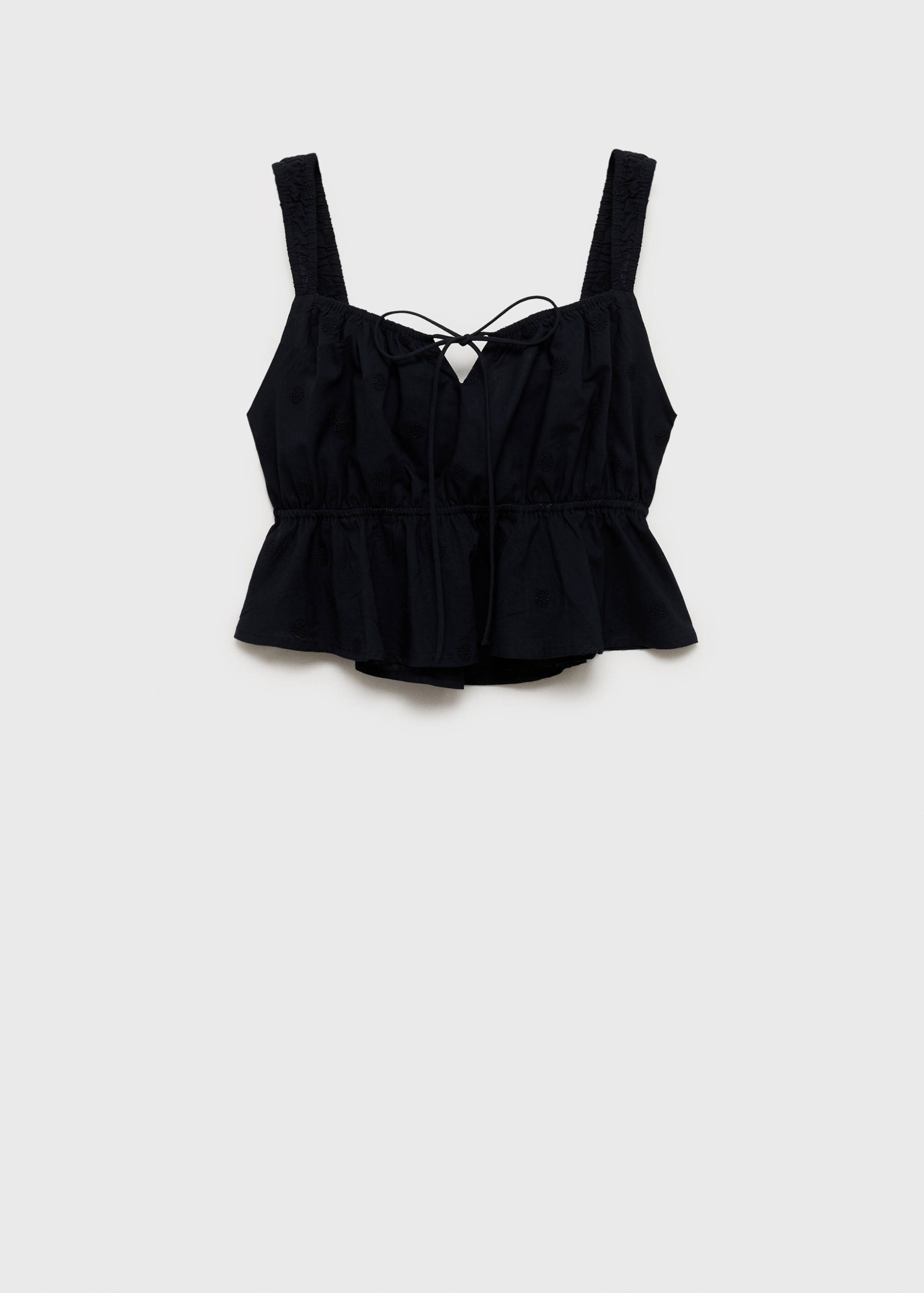 Embroidered crop top - Article without model