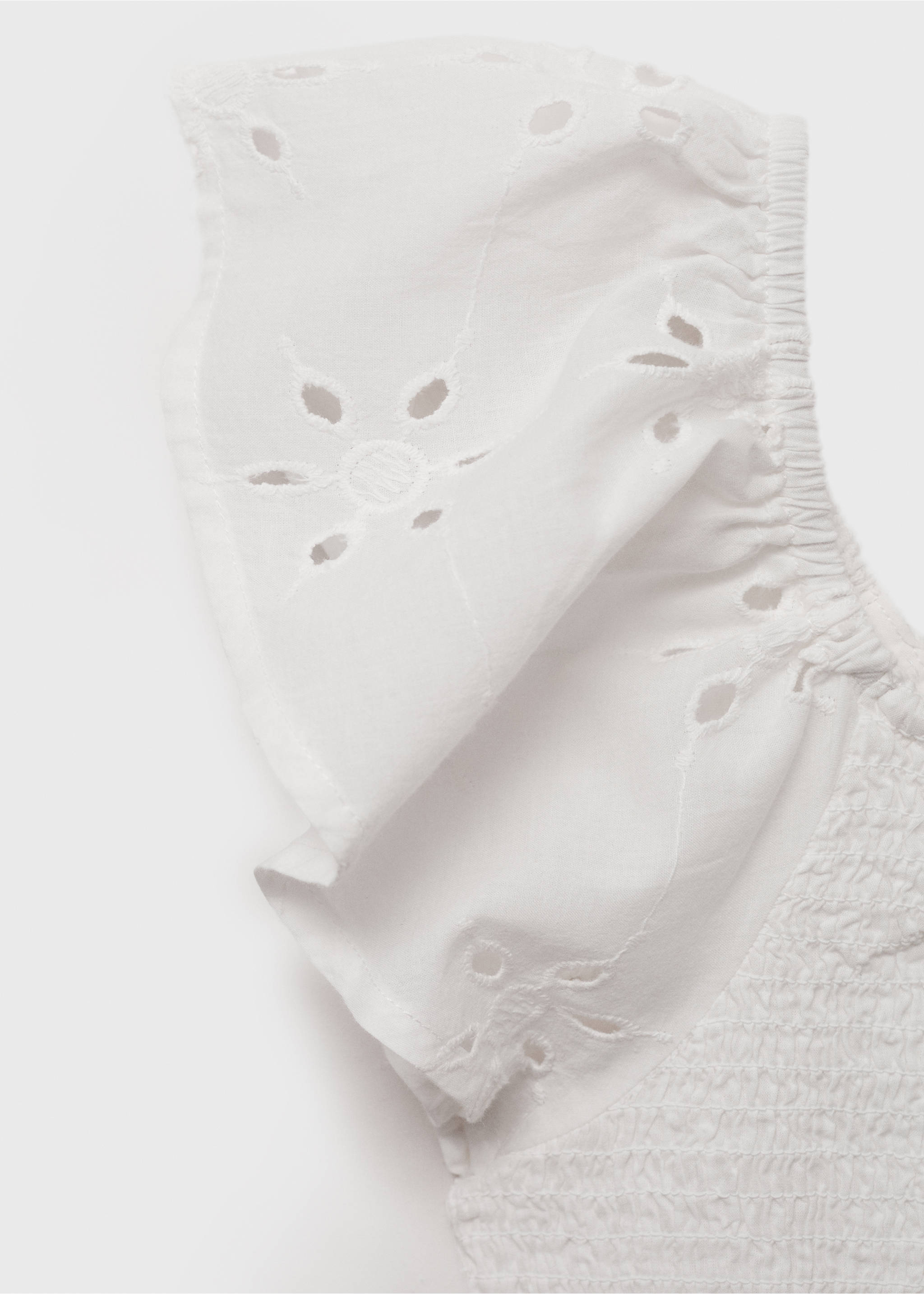 Ruffles embroidered top - Details of the article 8, Off White. Ref: 87037695-00.