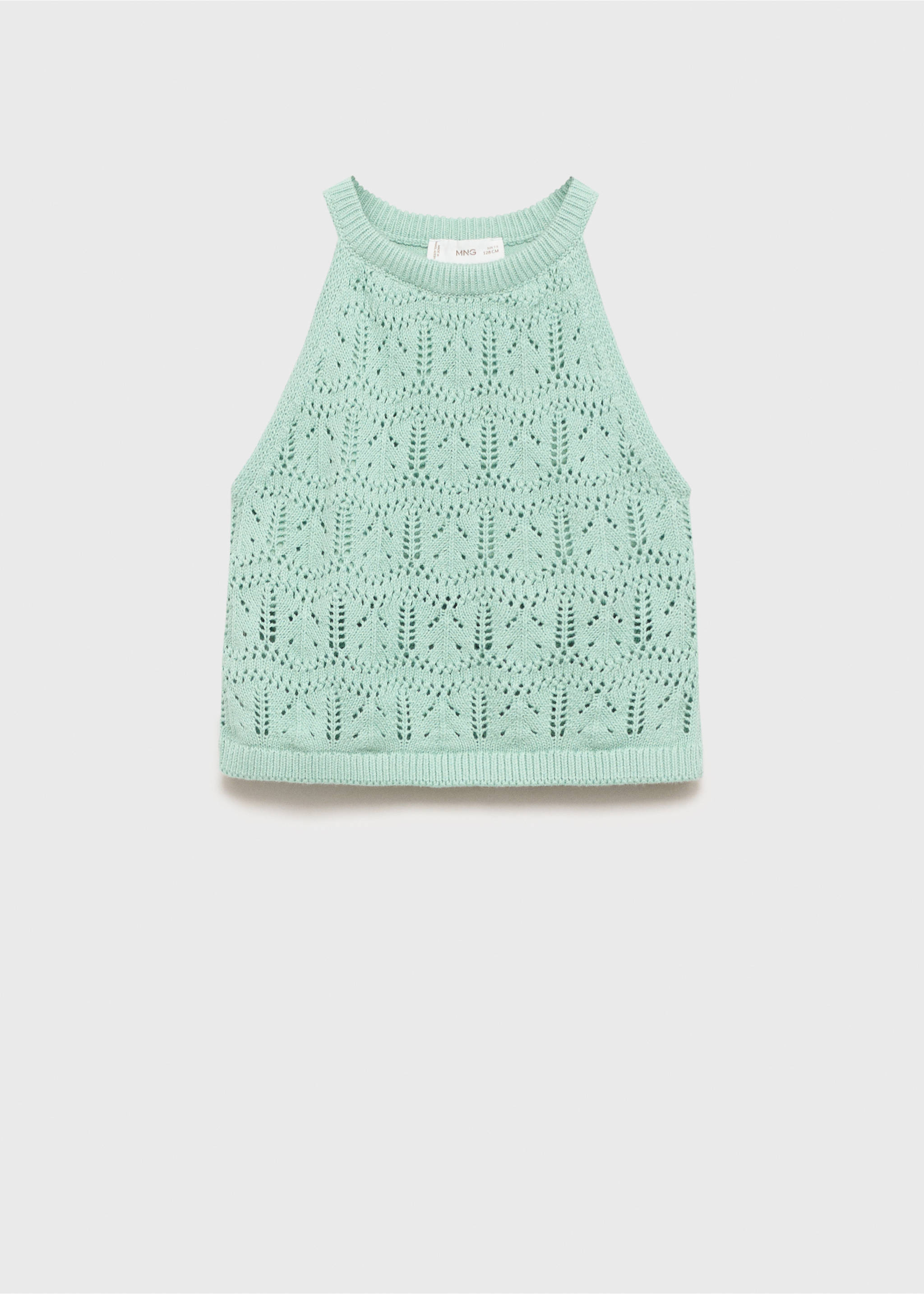 Top maille ajourée - Article sans modèle, Vert d´eau. Ref: 87037699-00.