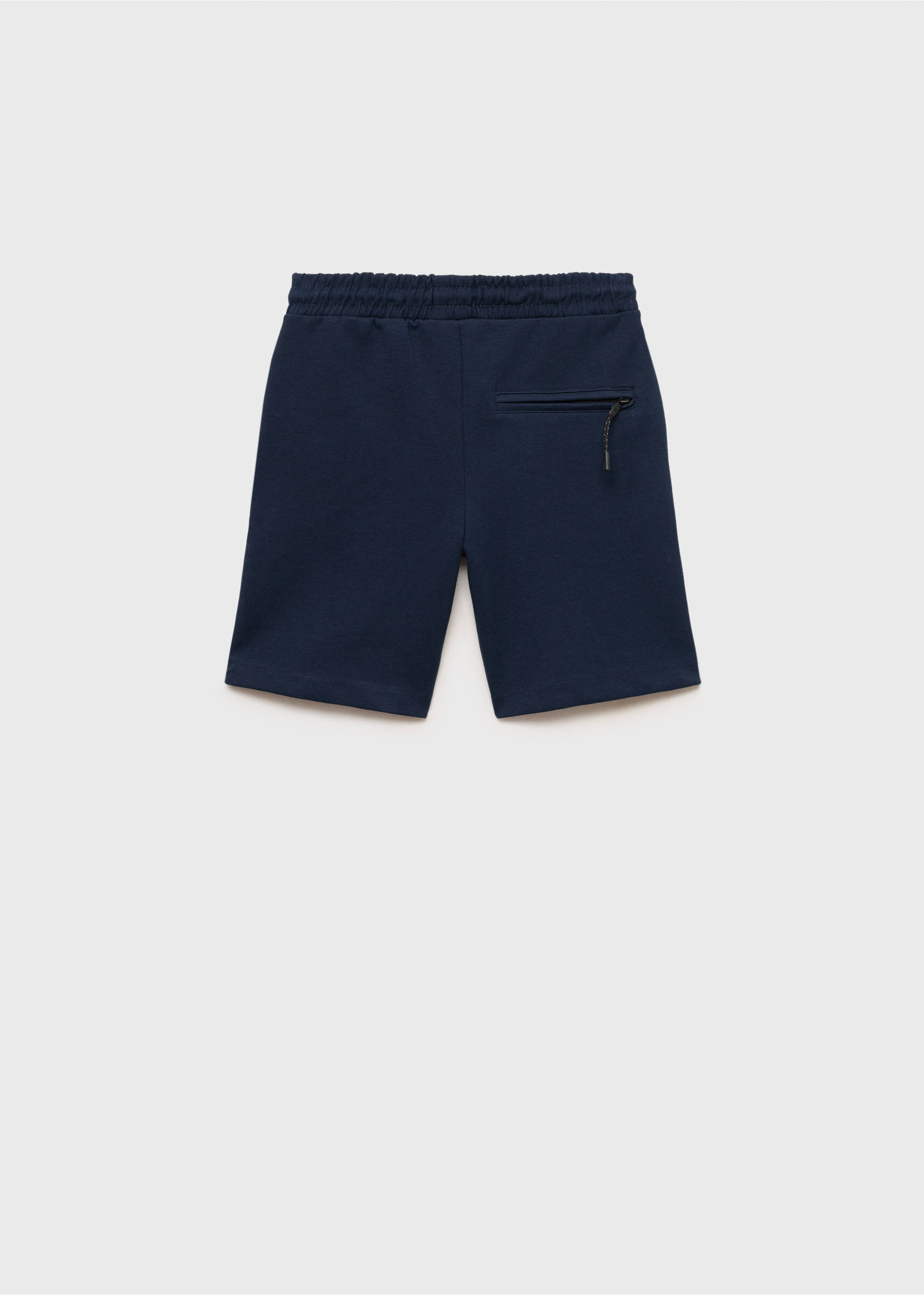 Cotton shorts with drawstring - Reverse of the article, Navy. Ref: 87037704-00.