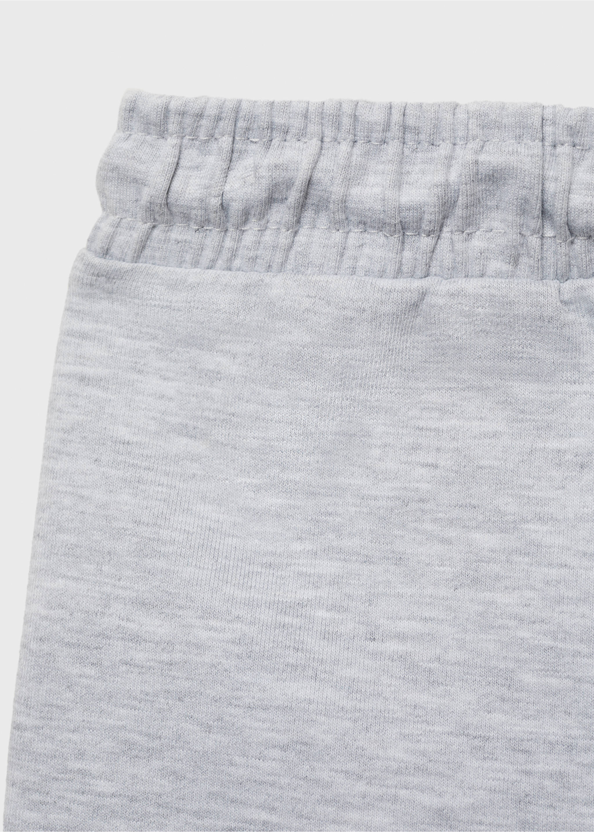 Cotton shorts with drawstring - Details of the article 0, Medium Heather Grey. Ref: 87037704-00.