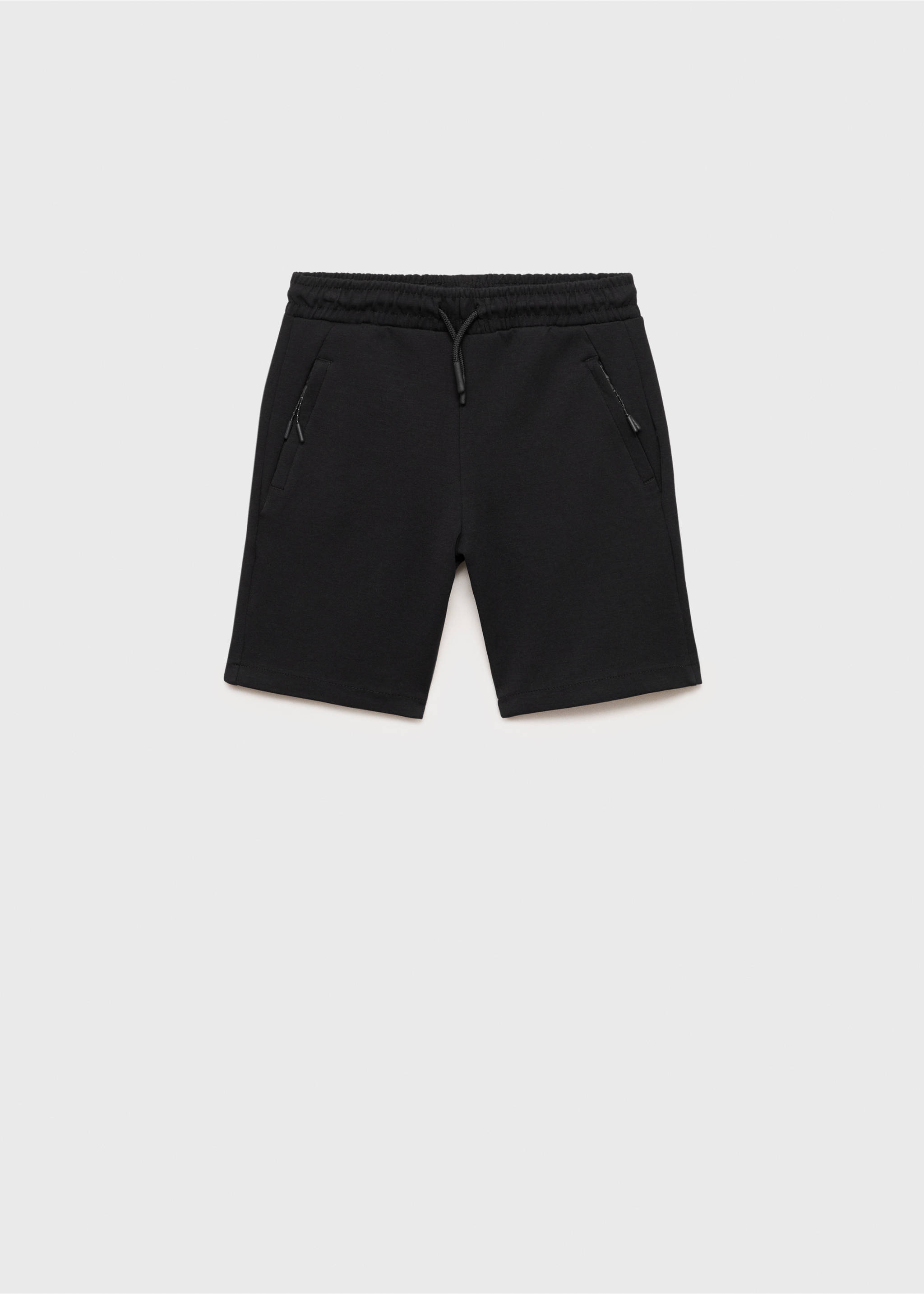Bavlněné bermudy se šňůrkou - Zboží bez modelu, Černá. Ref: 87037704-00.