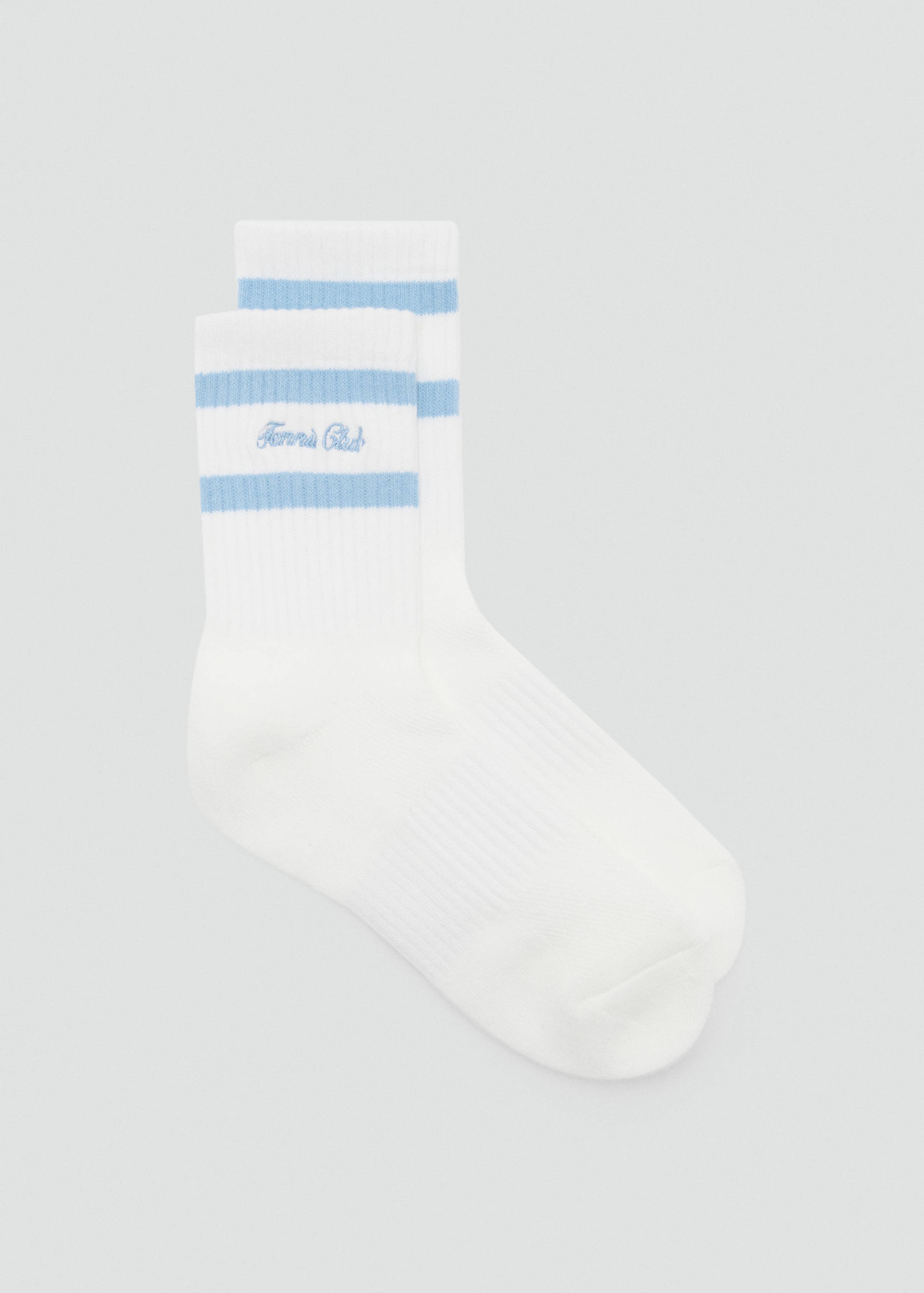 Striped socks with embroidered message - Article without model