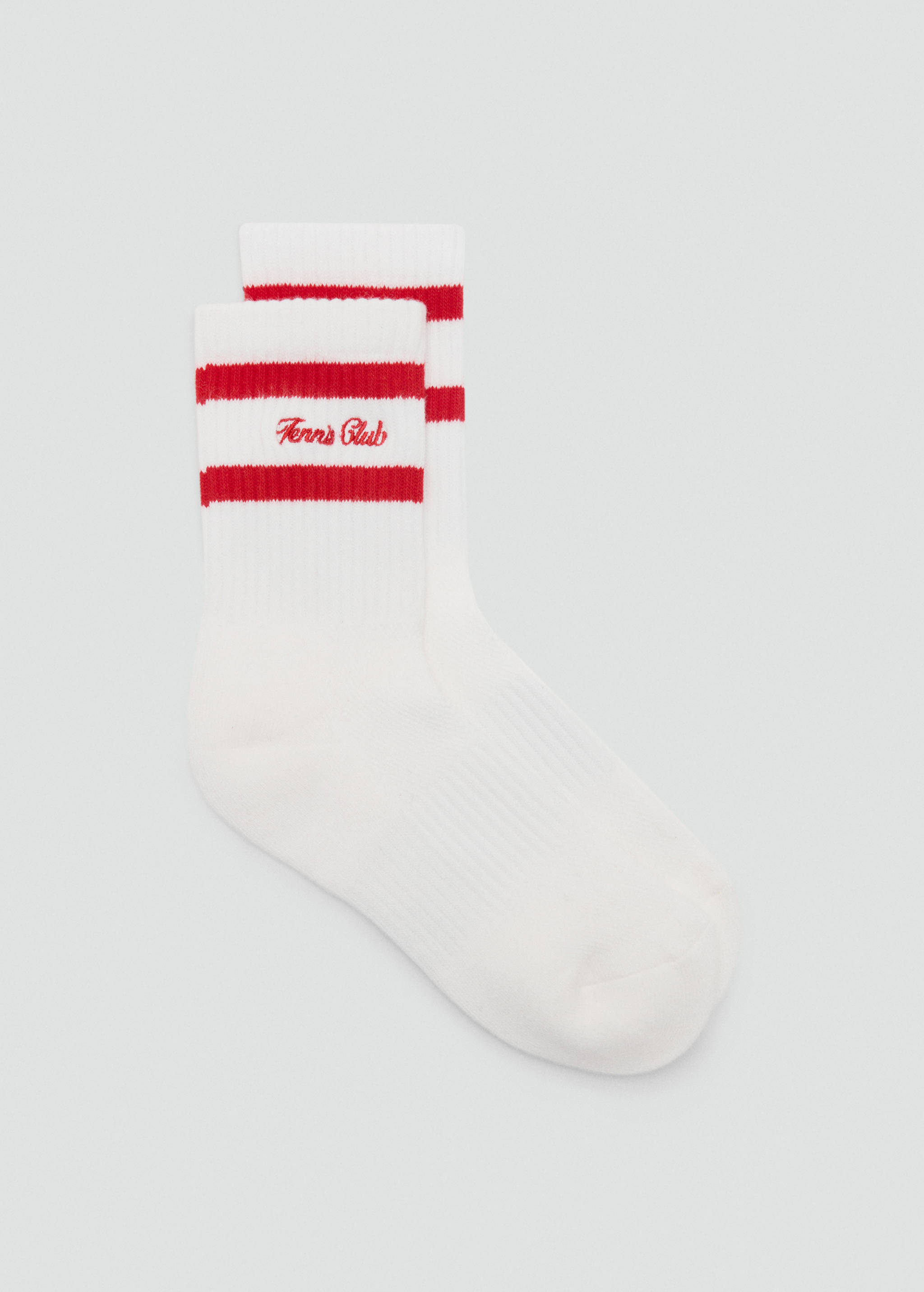 Striped socks with embroidered message - Article without model