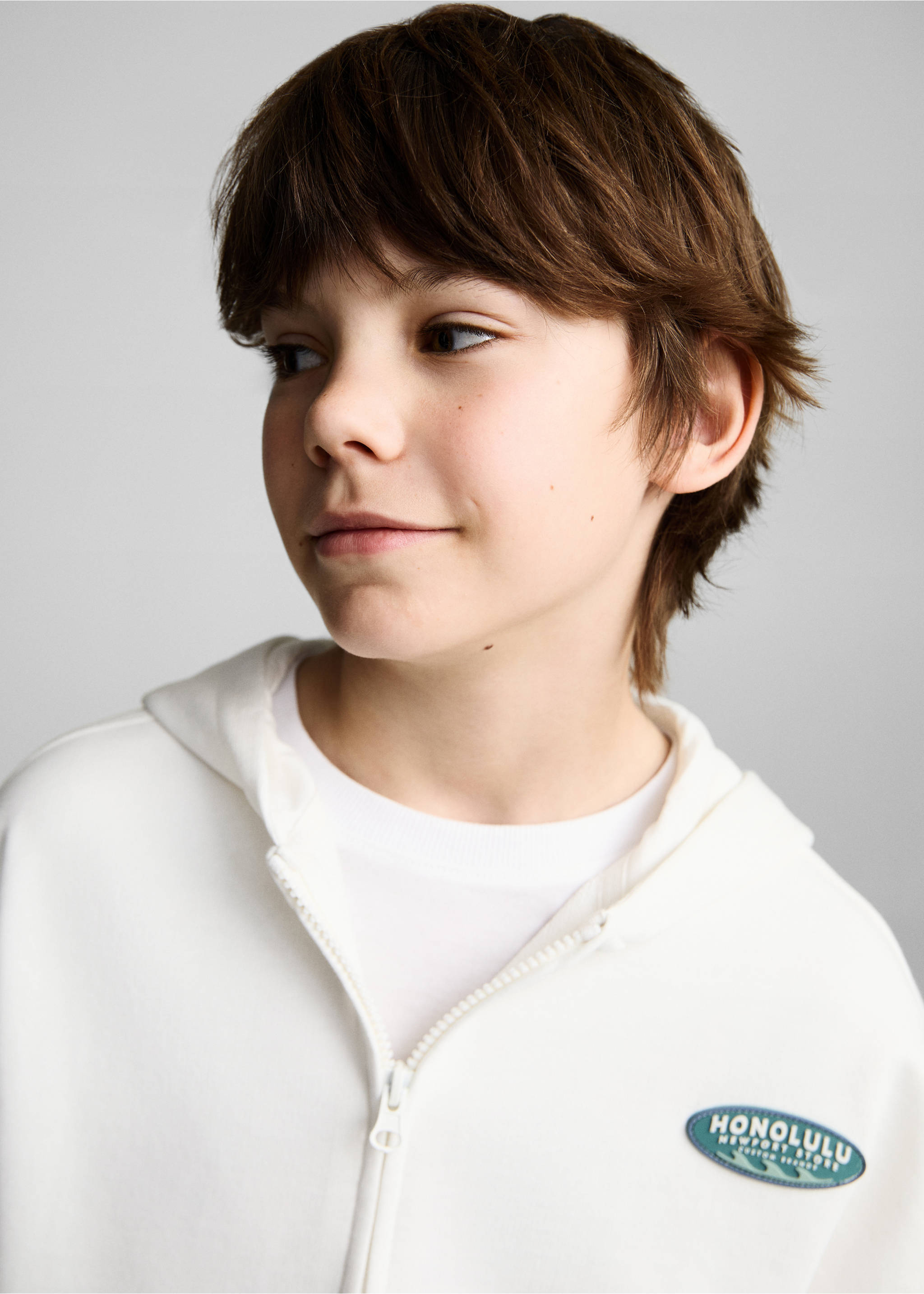 Zipped hoodie - Details of the article 1, Off White. Ref: 87037708-00.