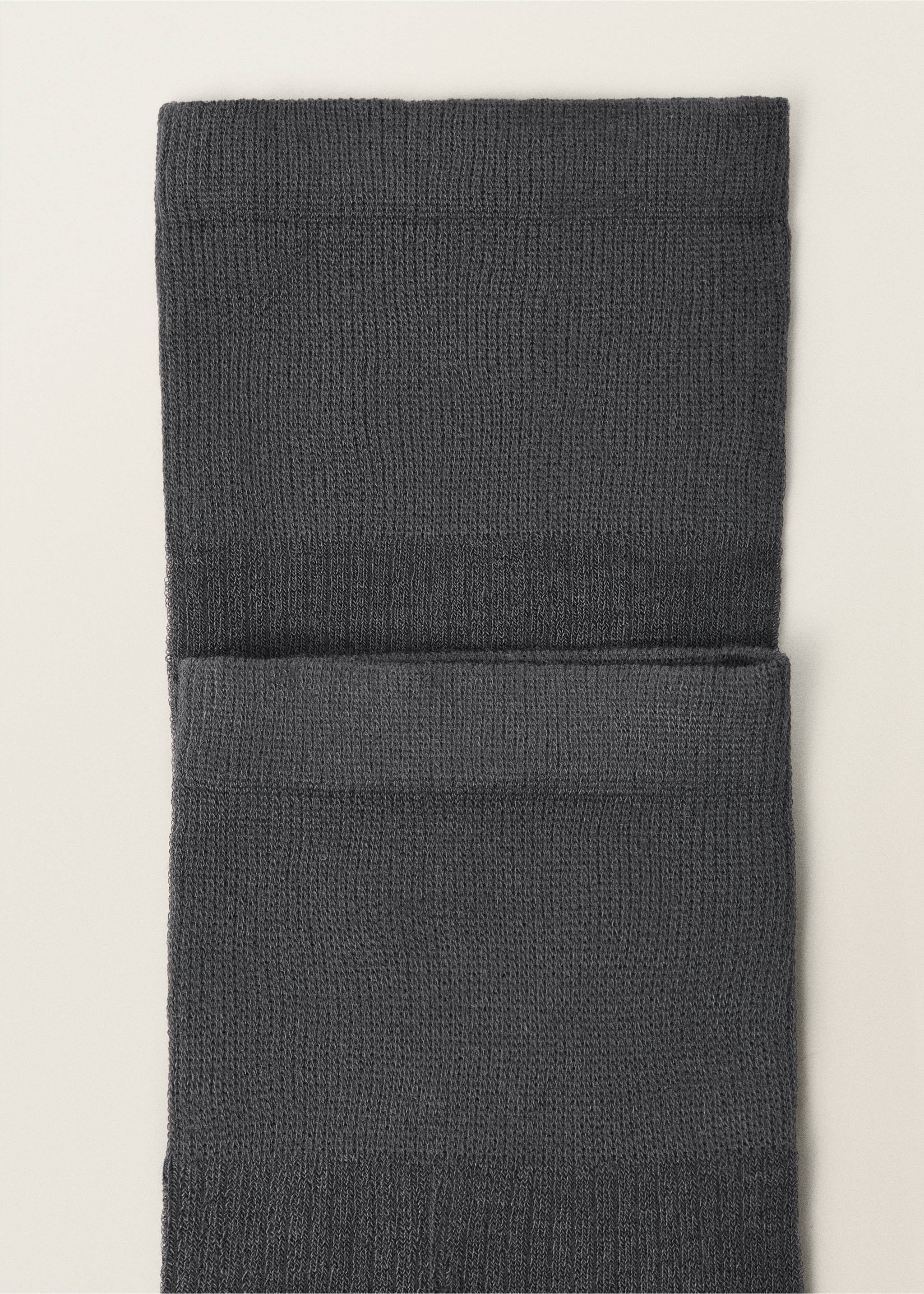 Long socks with opening - Medium plane, Charcoal. Ref: 87037711-00.