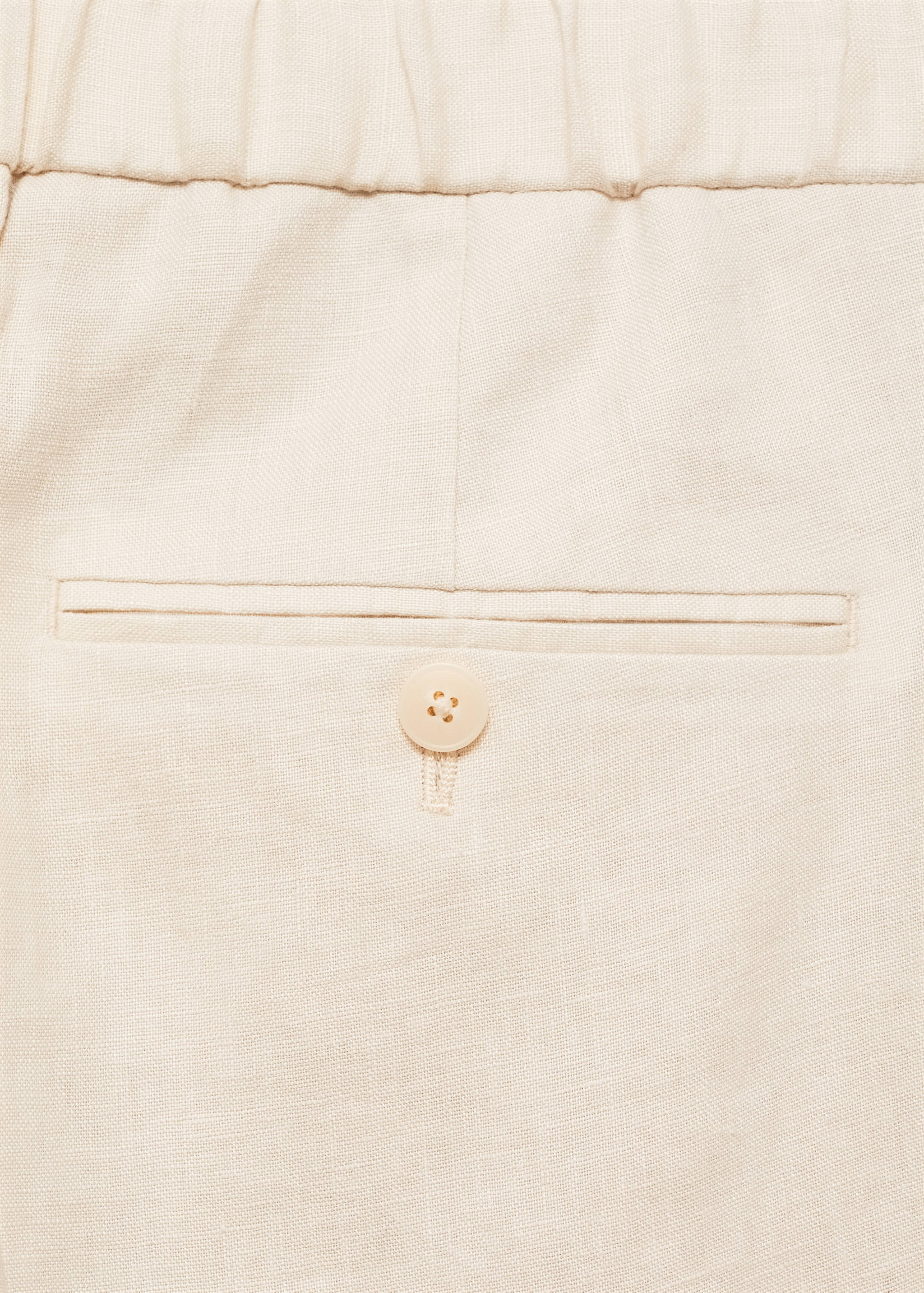 Salerno 100% linen slim fit suit trousers - Details of the article 0