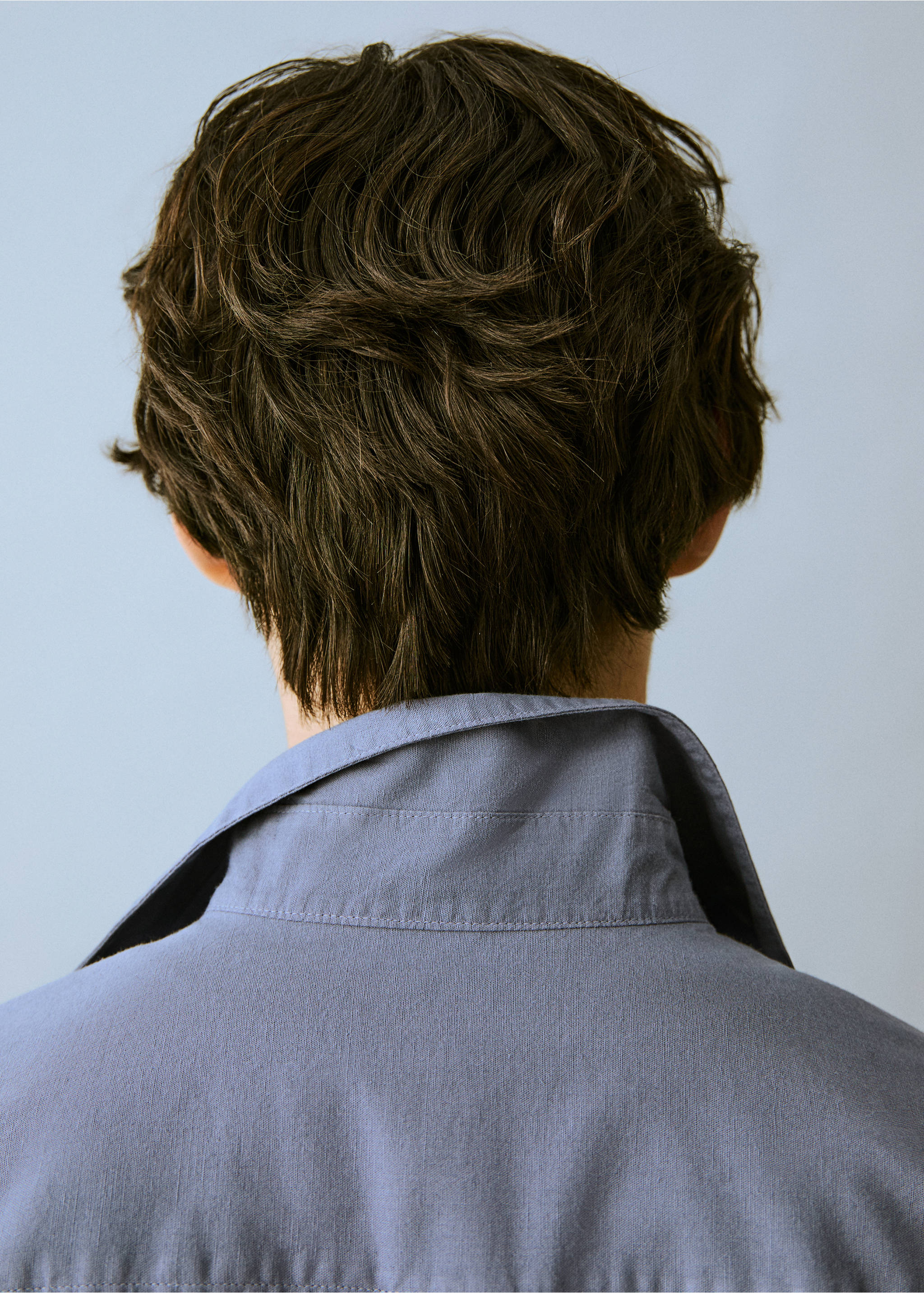 Camisa oxford lino - Detalle del artículo 2, Gris claro/pastel. Ref: 87037889-00.