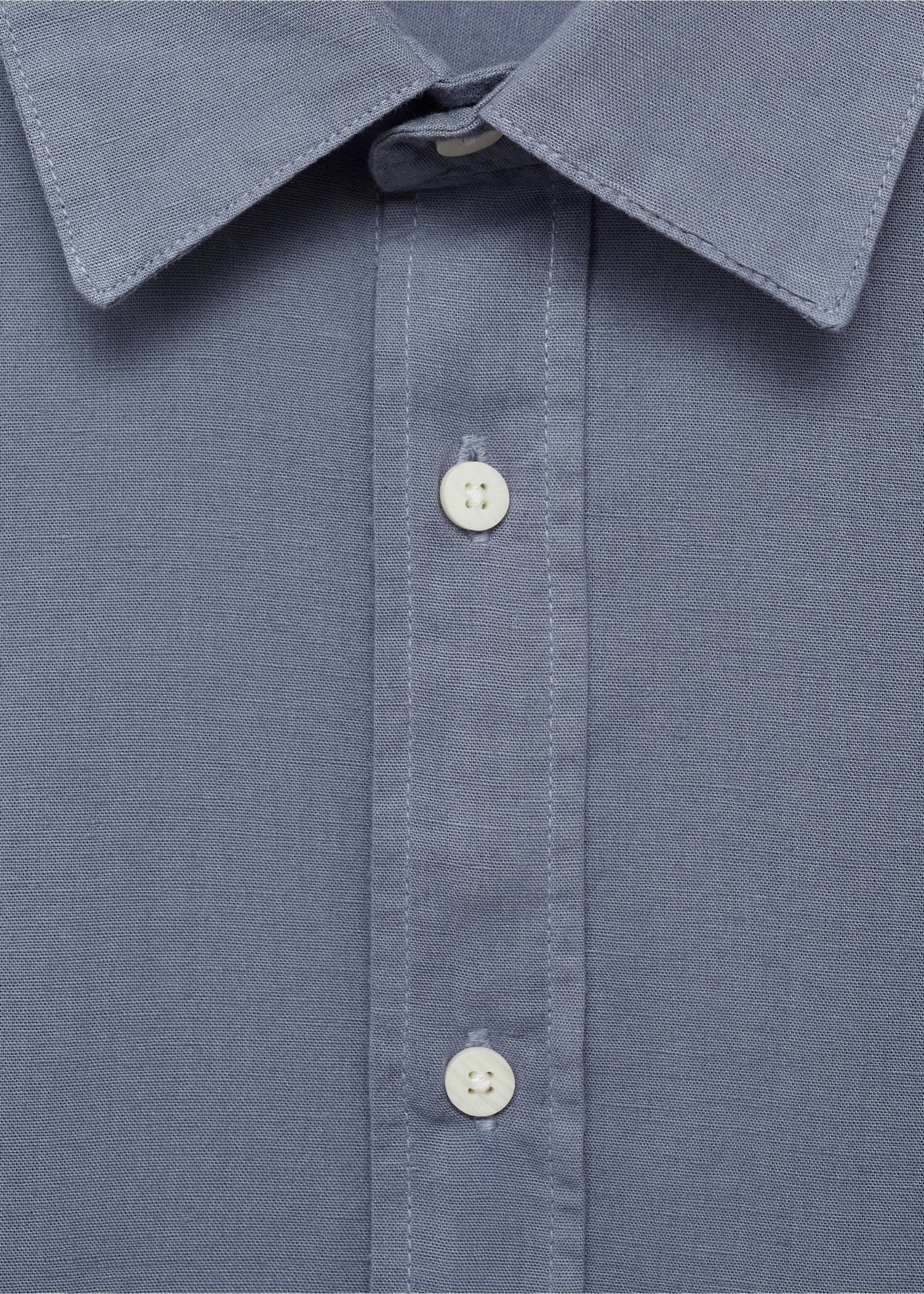 Camisa oxford lino - Detalle del artículo 8, Gris claro/pastel. Ref: 87037889-00.