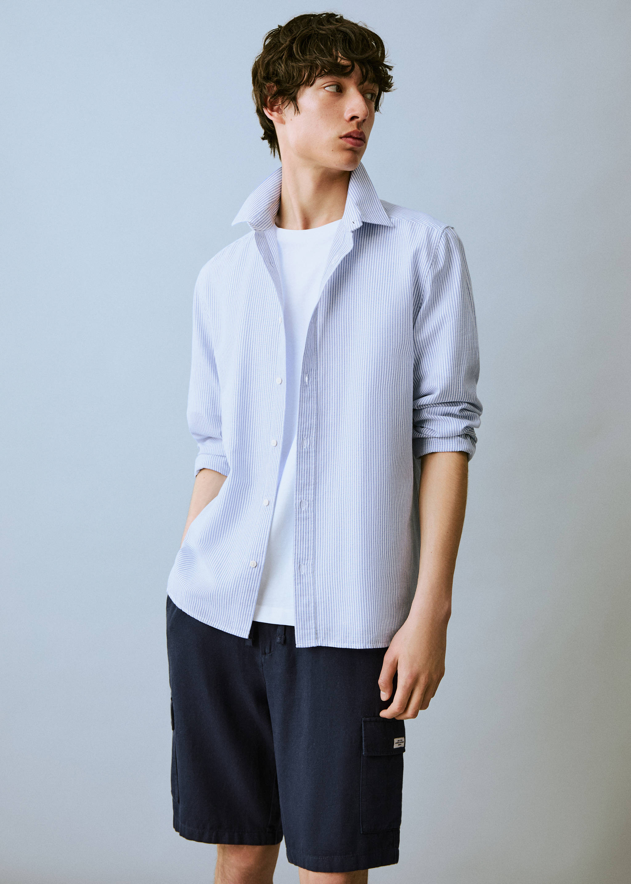 Camisa Òxford lli - Pla mig