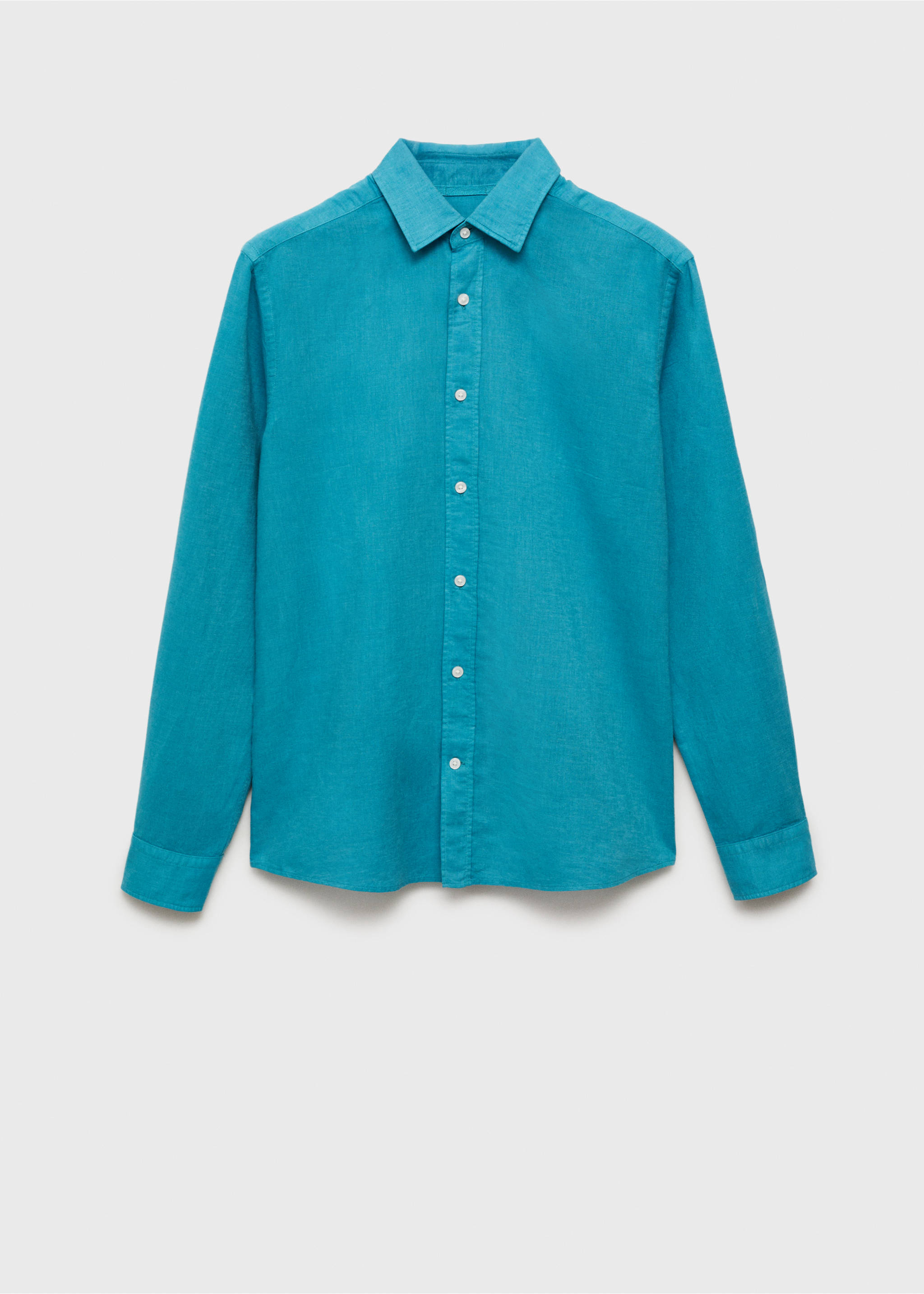 Chemise lin - Article sans modèle, Turquoise. Ref: 87037891-00.