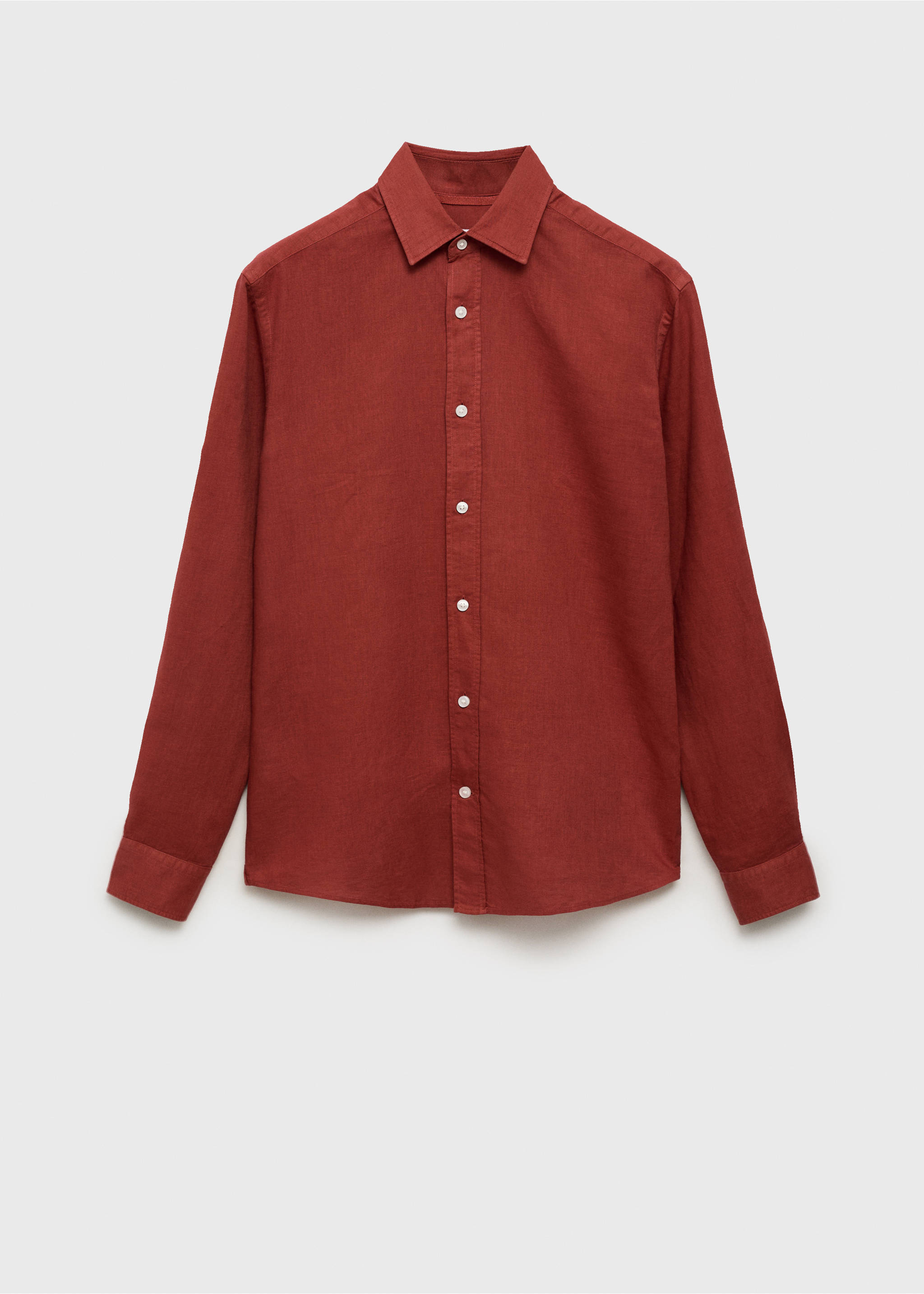 Camisa lino - Artículo sin modelo, Rojo. Ref: 87037891-00.