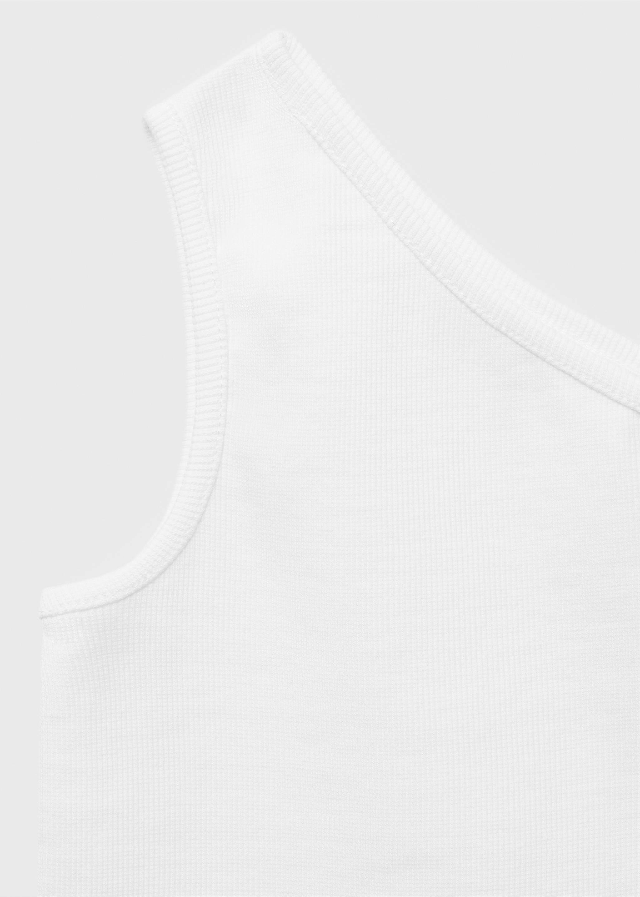 Asymmetrical ribbed top - Details of the article 8, Off White. Ref: 87037893-00.