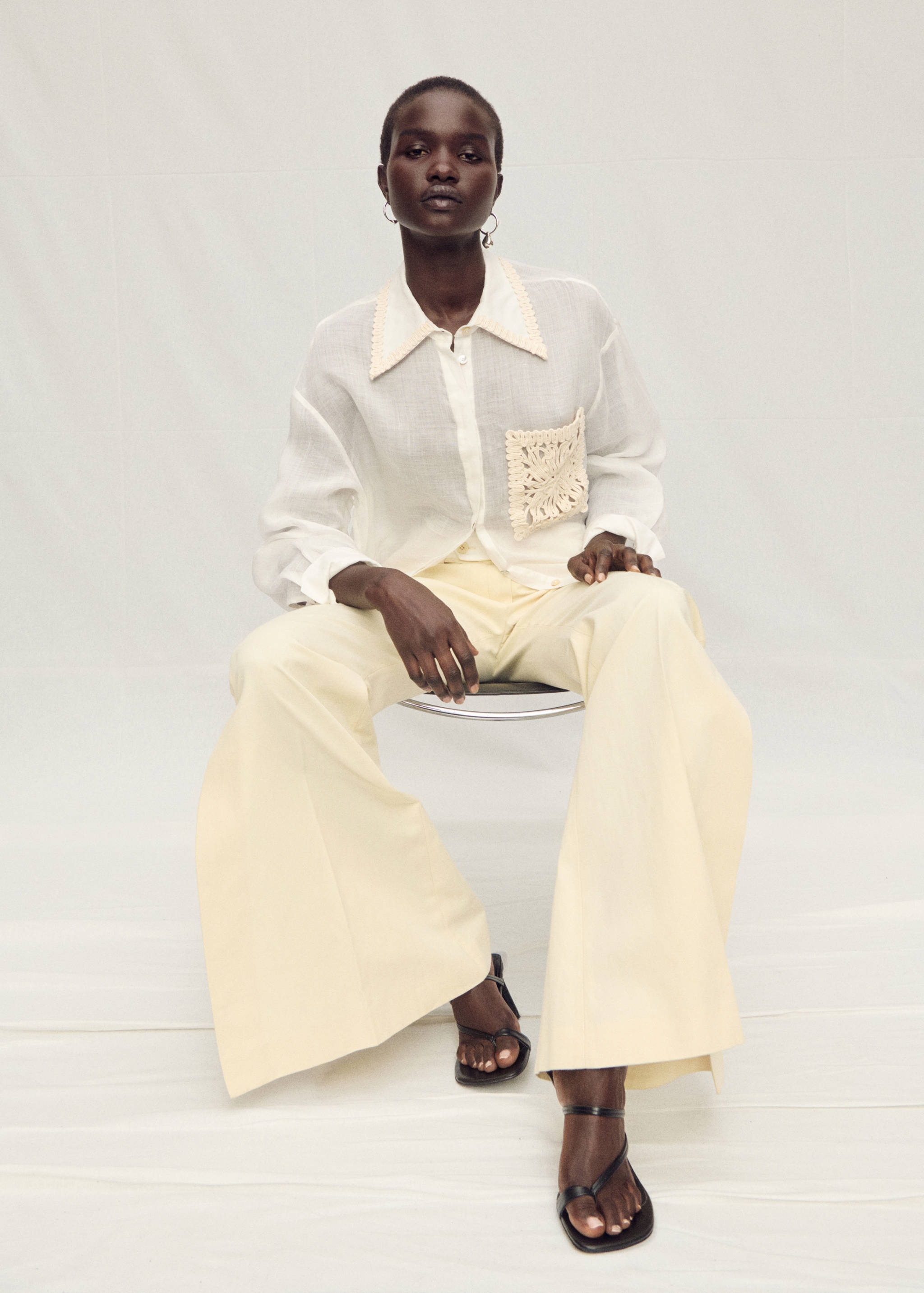 Camisa ramio bolsillo bordado - Detalle del artículo 2