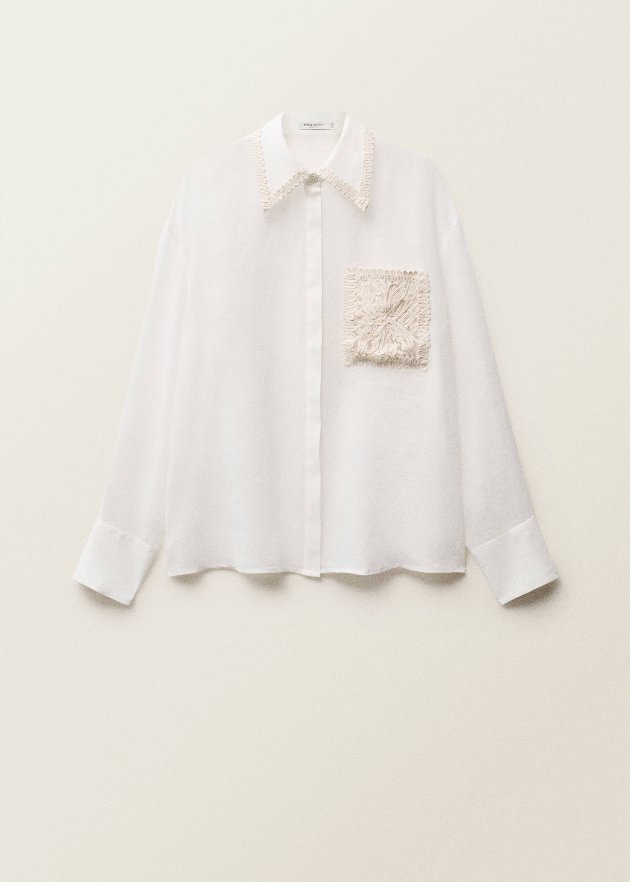 Camisa ramio bolsillo bordado - Artículo sin modelo