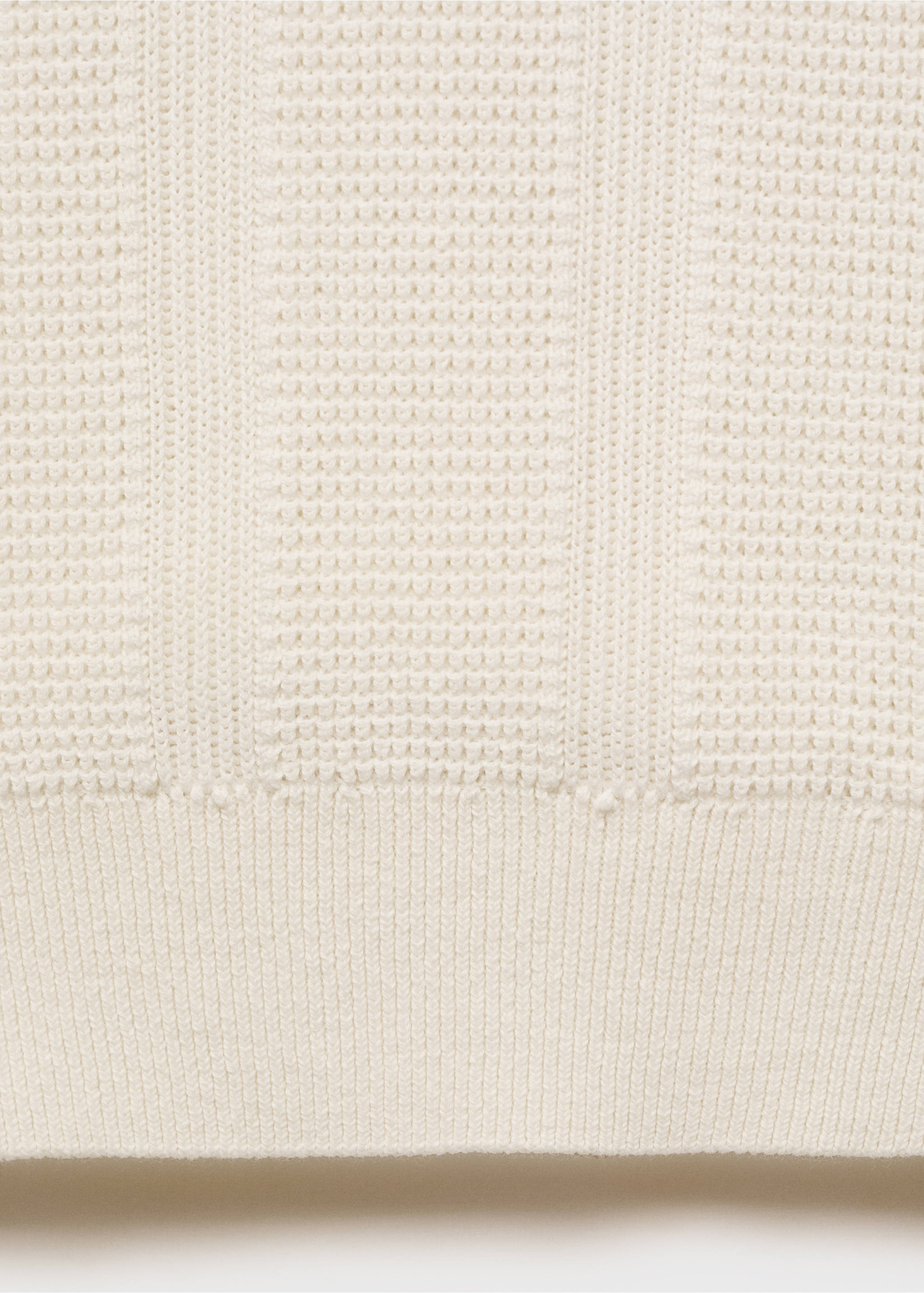 Polo punto calado estructura rayas - Detalle del artículo 0, Crudo. Ref: 87037900-00.