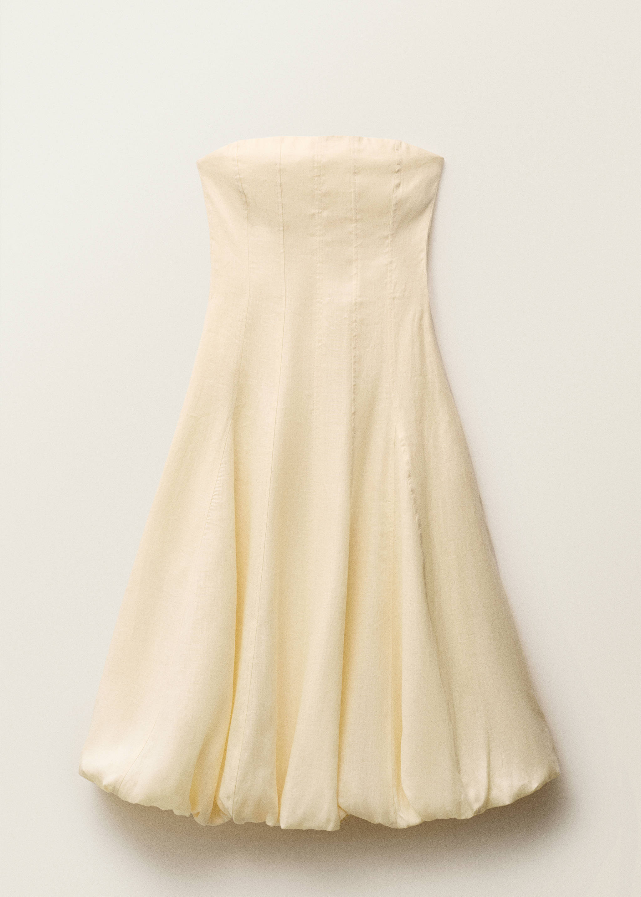 Linen dress with puffed hem - Article without model