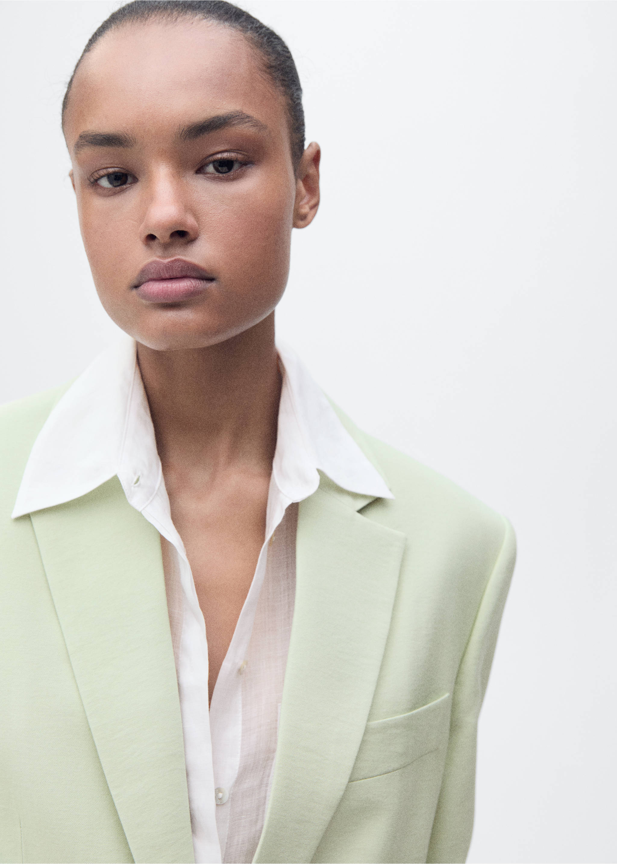 Blazer traje recto - Detalle del artículo 1, Verde pastel. Ref: 87037911-00.