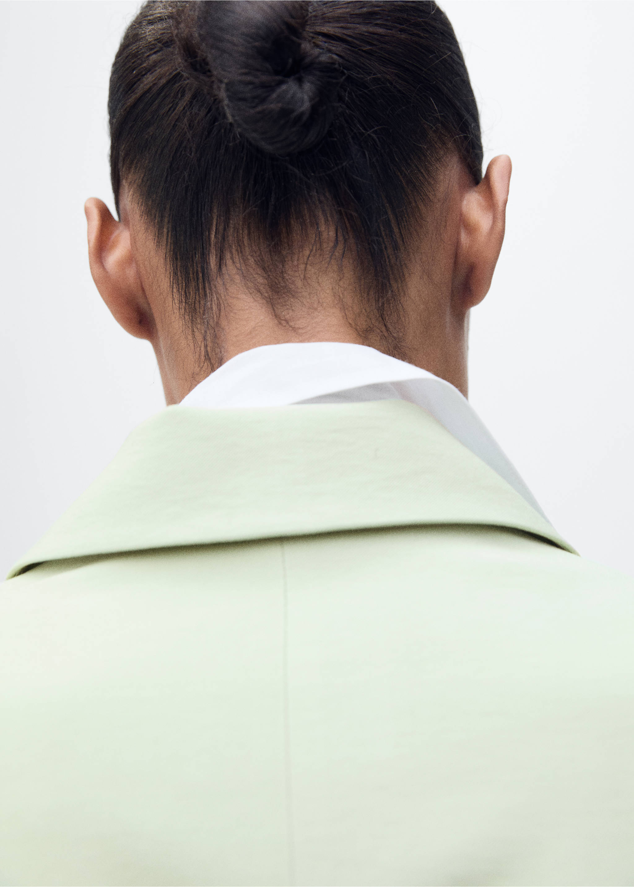 Blazer traje recto - Detalle del artículo 6, Verde pastel. Ref: 87037911-00.