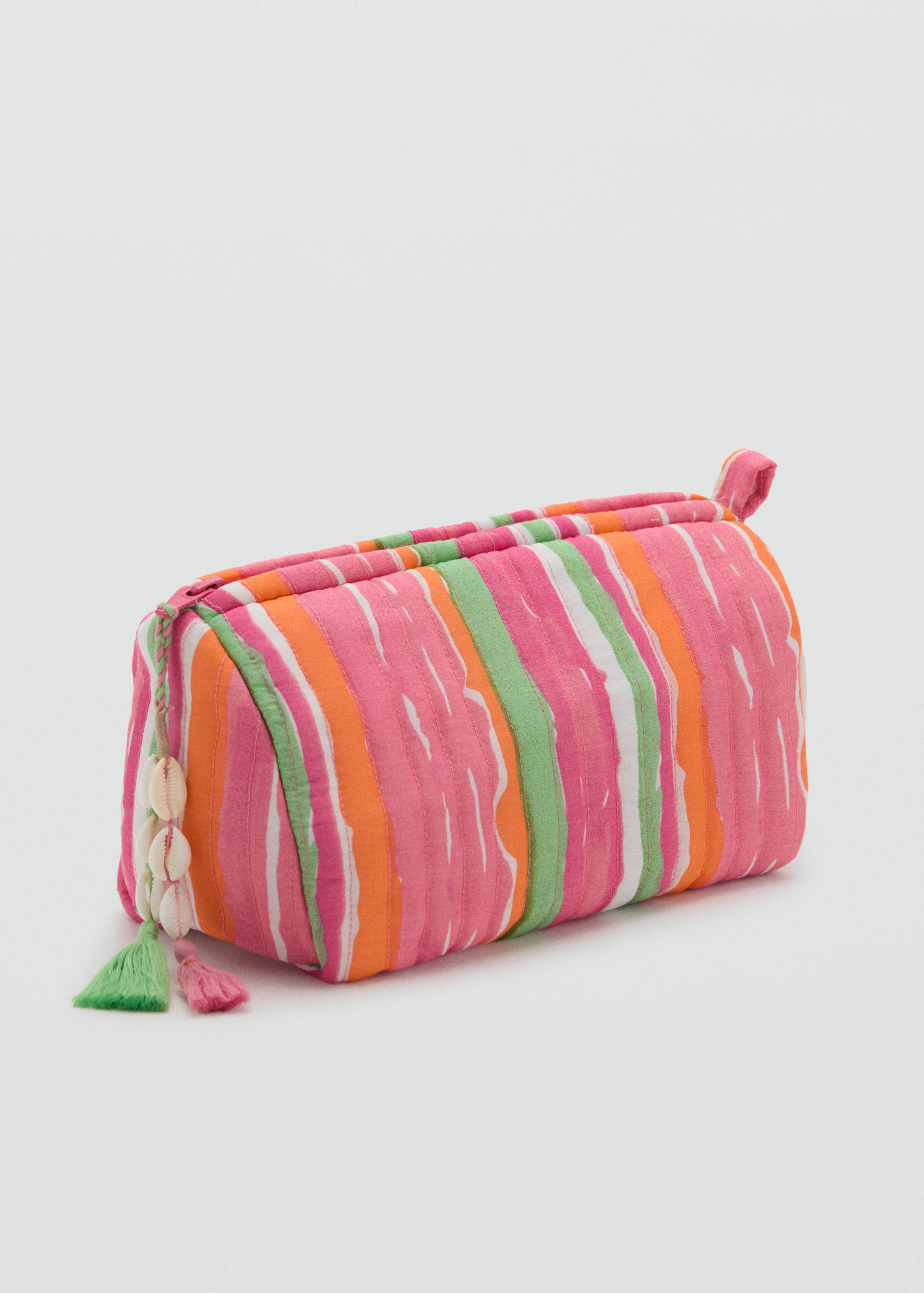 Gestreepte katoenen toilettas - Middenvlak