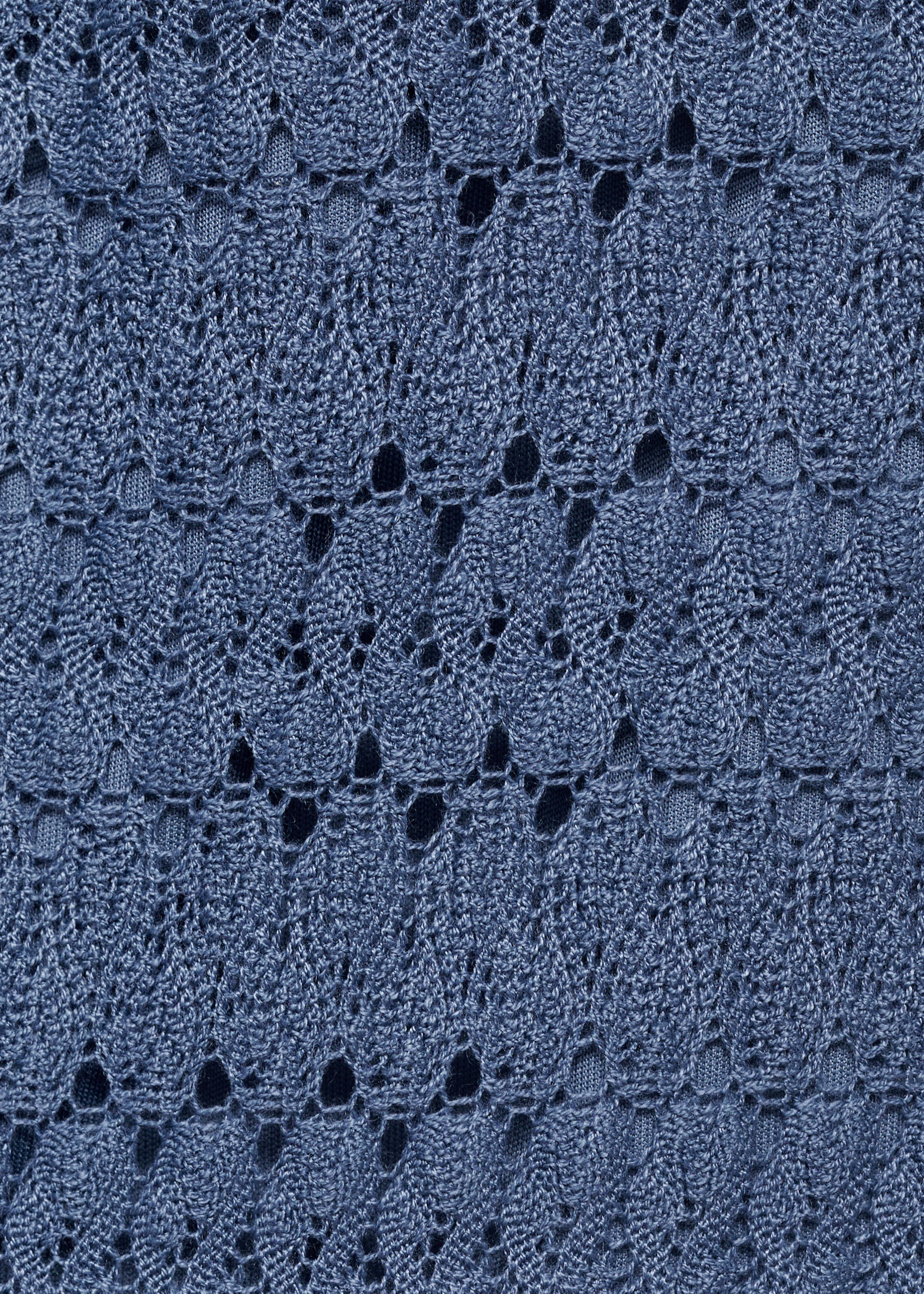 Halter-neck knitted dress with lace pattern - Details of the article 0