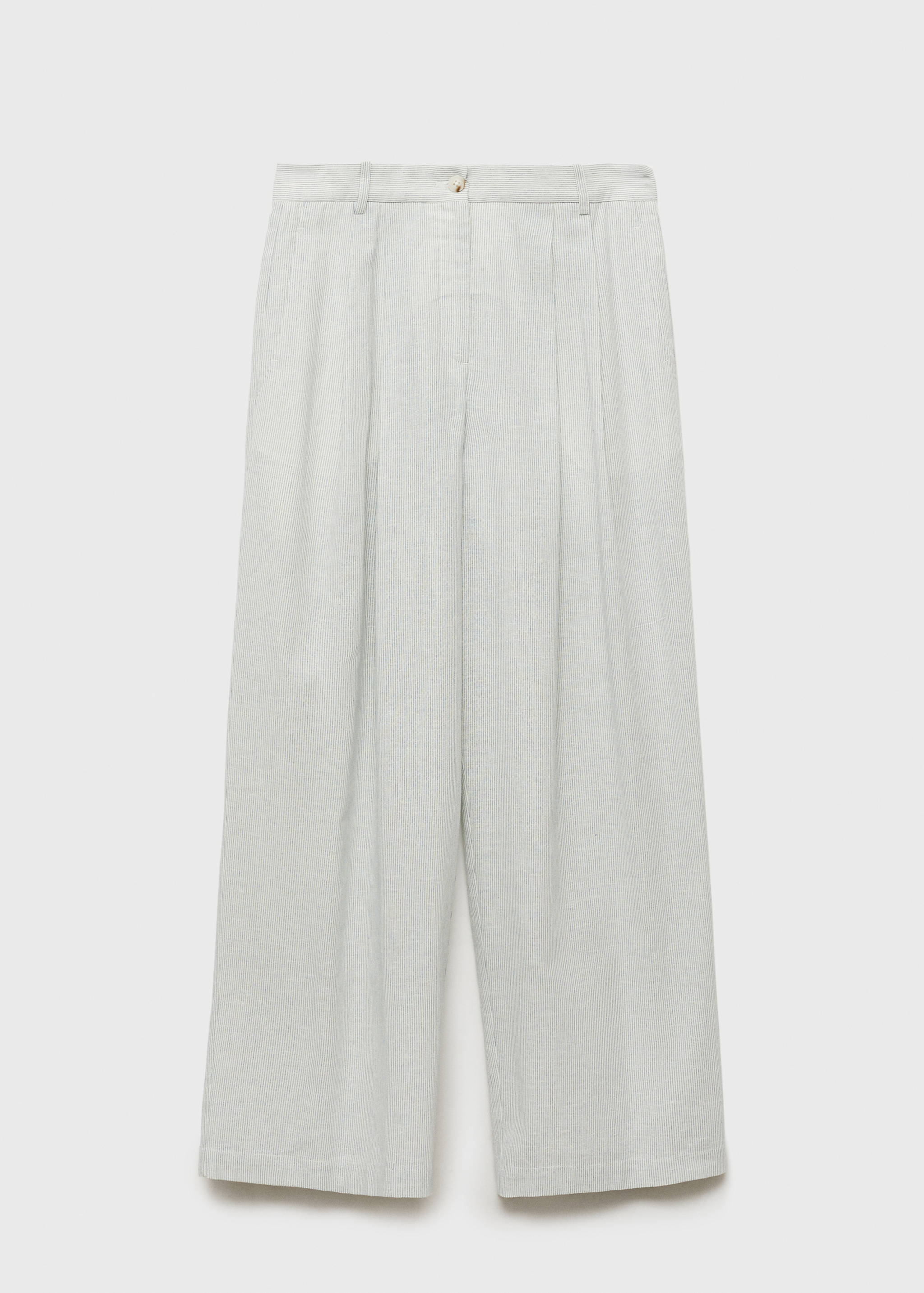 Straight-fit linen-blend suit pants - Article without model