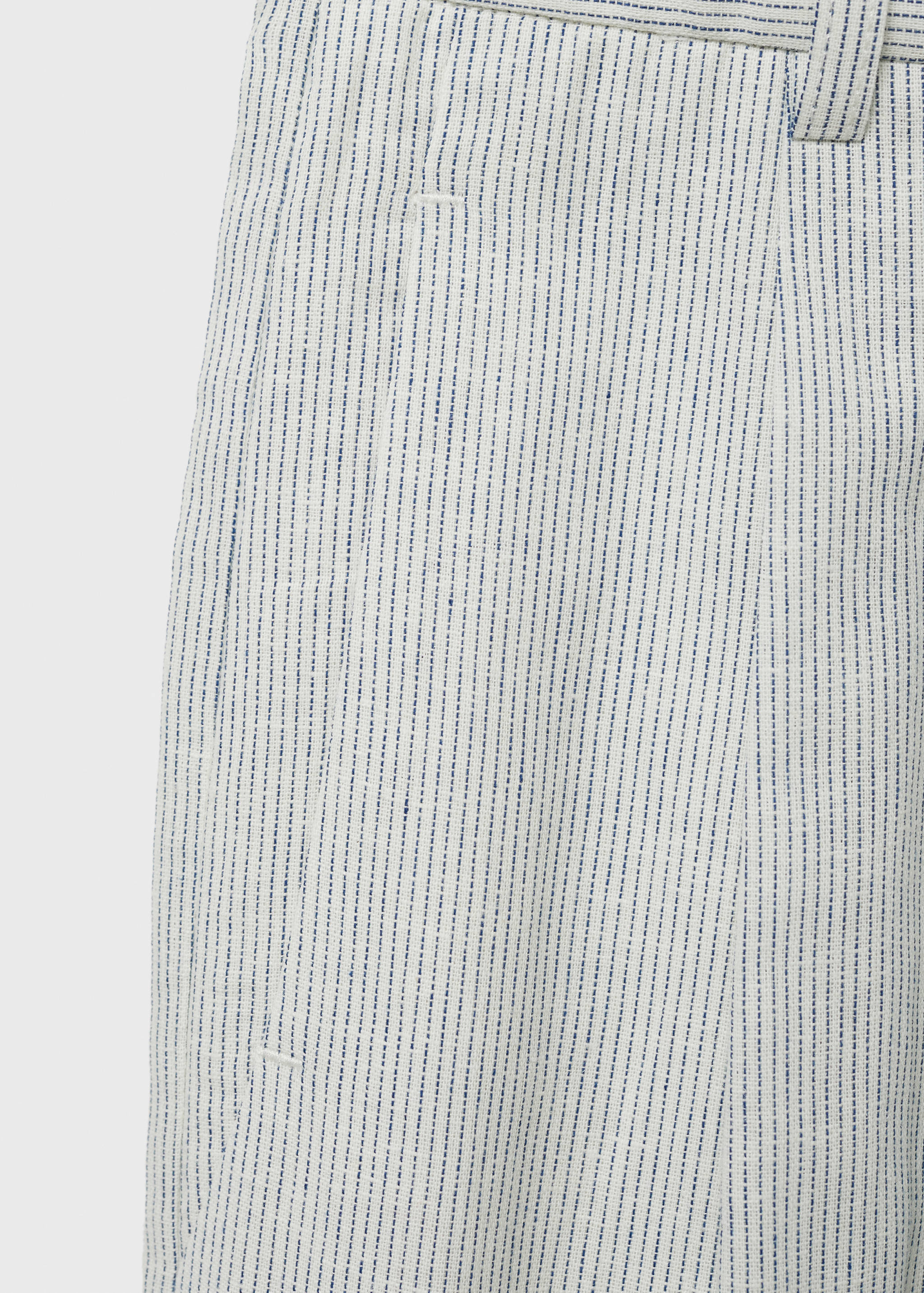 Straight-fit linen-blend suit pants - Details of the article 0