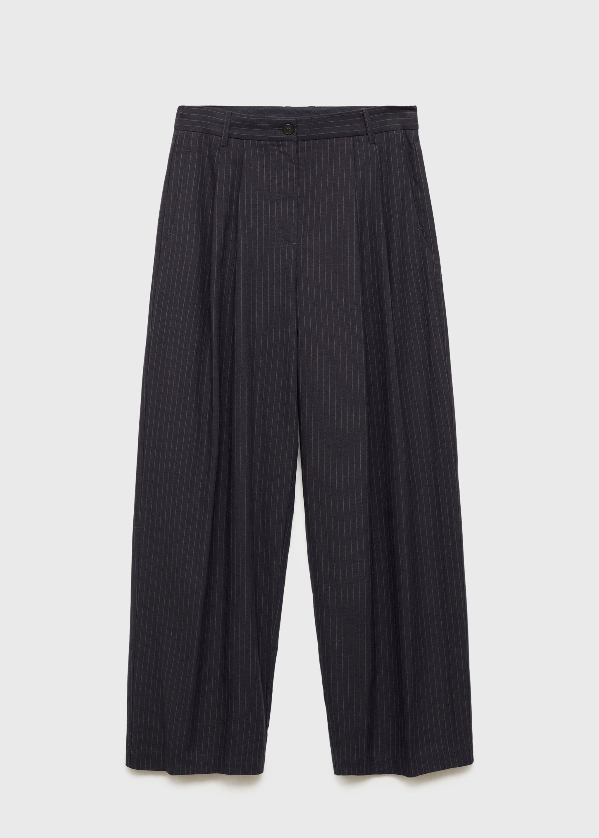 Straight-fit linen-blend suit pants - Article without model