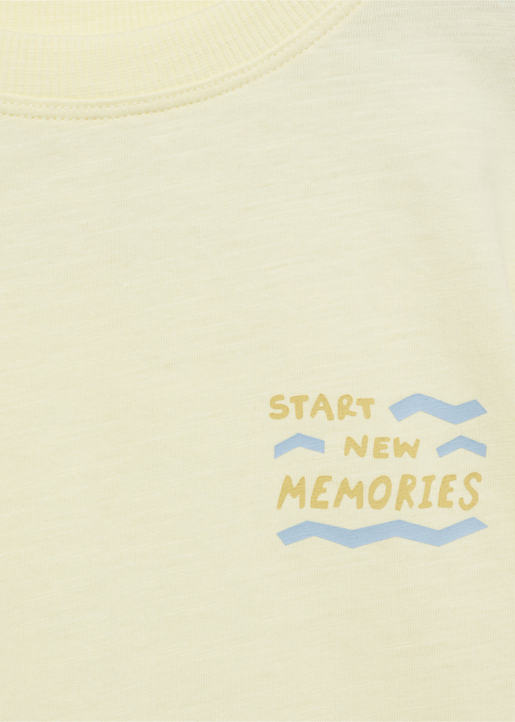 Camiseta algodón estampada - Detalle del artículo 8, Amarillo pastel. Ref: 87038270-00.