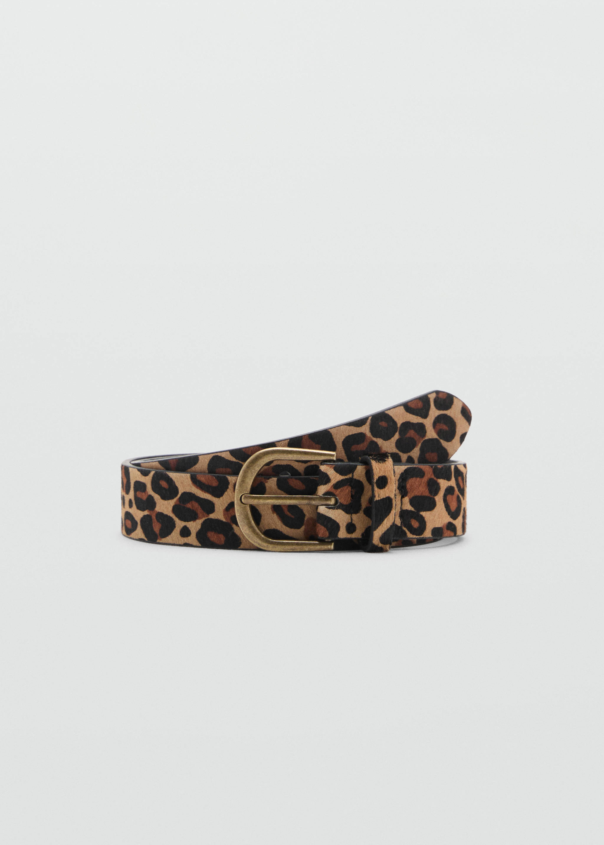 Animal print leather belt - Article without model
