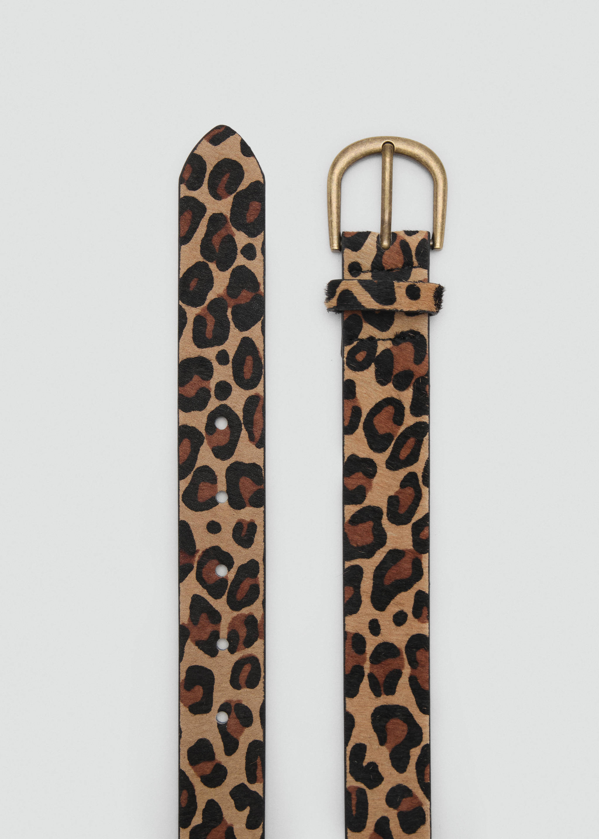 Animal print leather belt - Details of the article 1