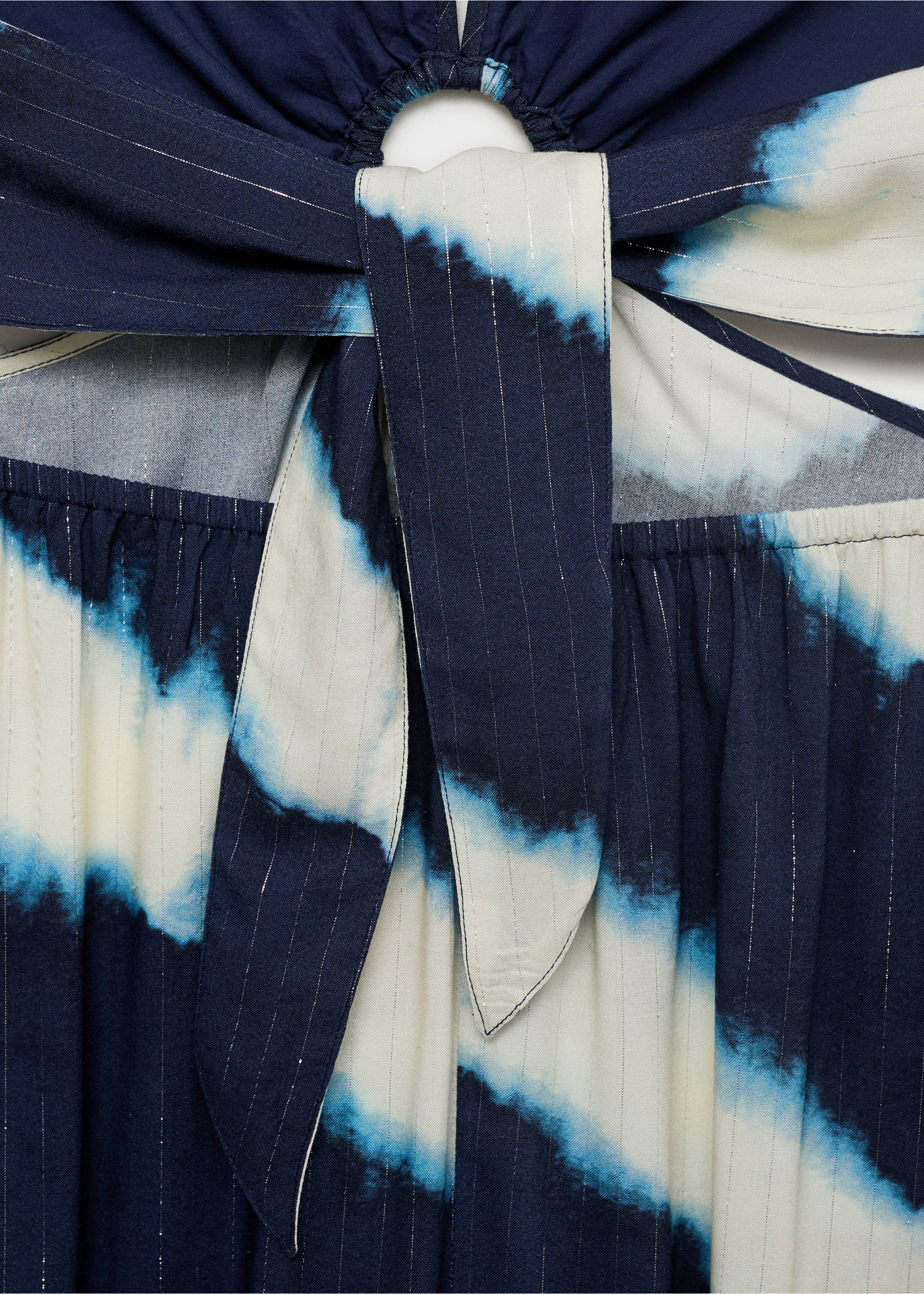 Vestit llarg tie-dye - Detall de l'article 0, Blau marí. Ref: 87038275-00.